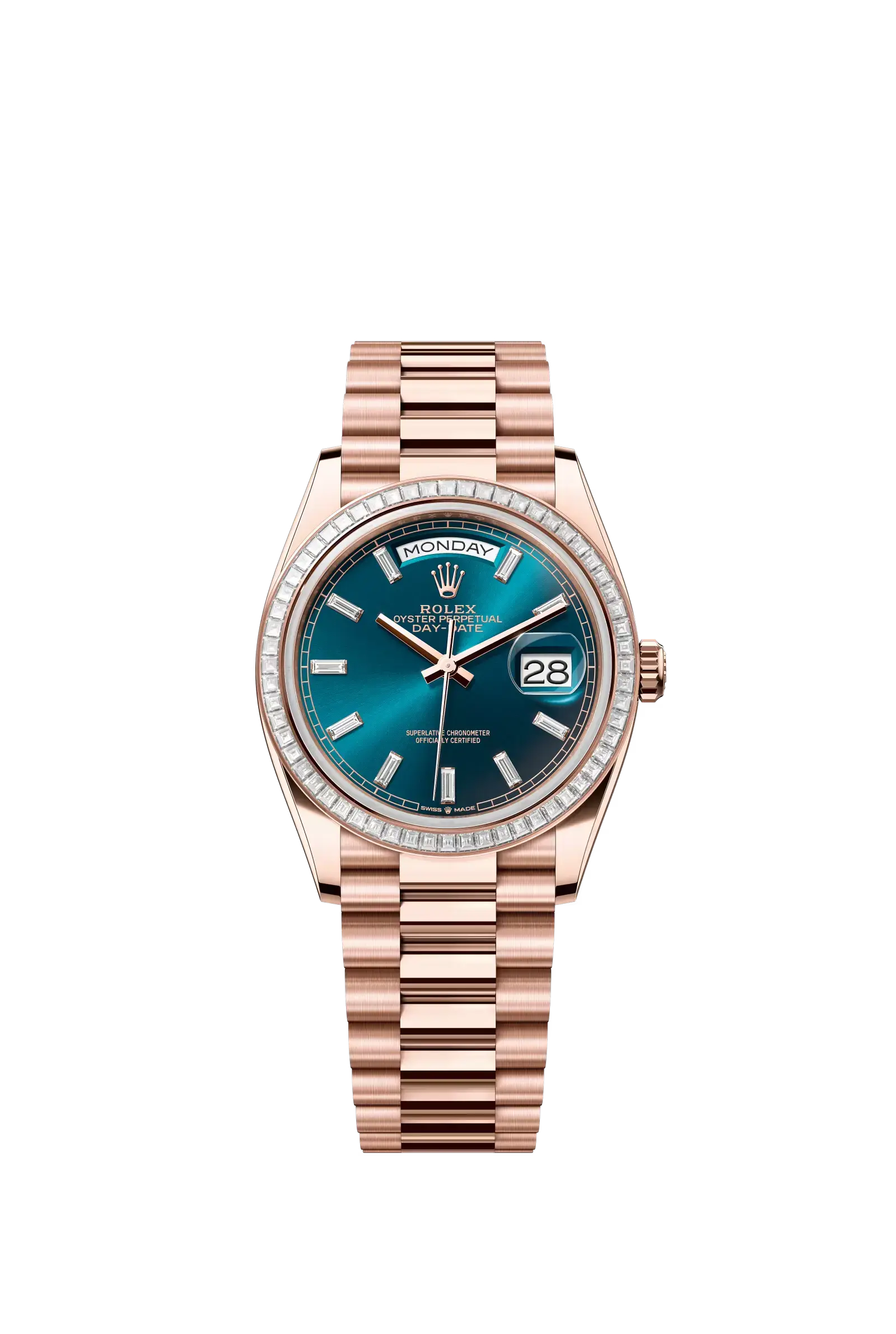 Day-Date 36  Oyster, 36 mm, Everose gold and diamonds  Reference 128395TBR — main photo
