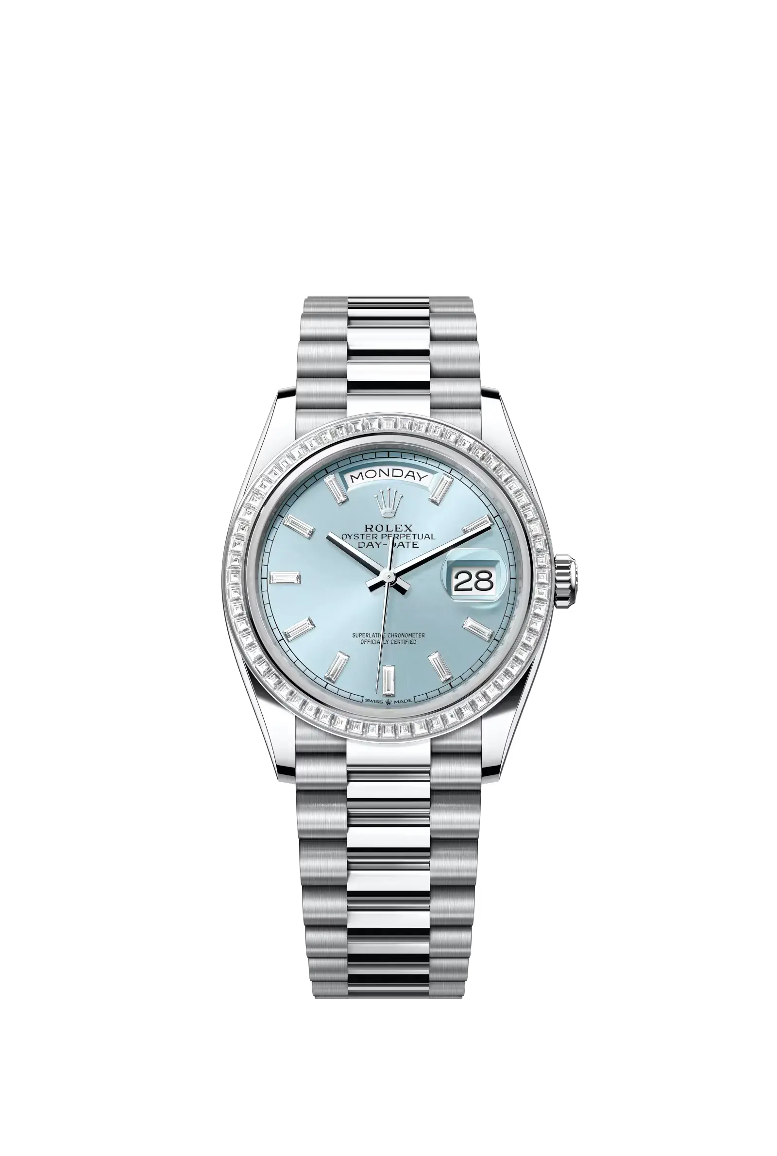 Day-Date 36  Oyster, 36 mm, platinum and diamonds  Reference 128396TBR — main photo