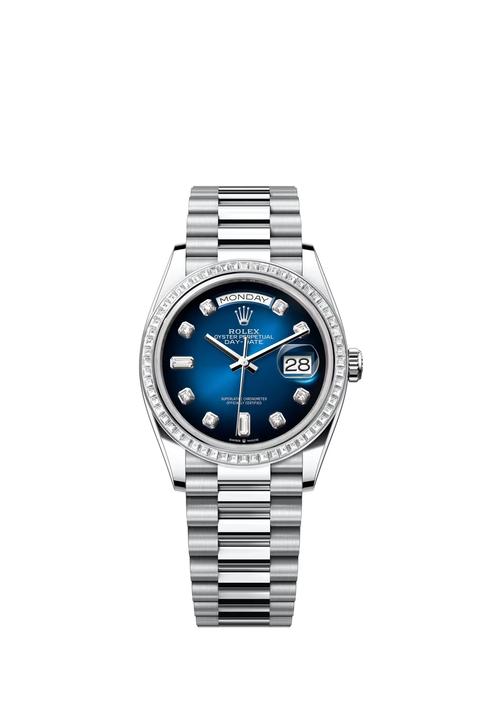 Day-Date 36  Oyster, 36 mm, platinum and diamonds  Reference 128396TBR — main photo