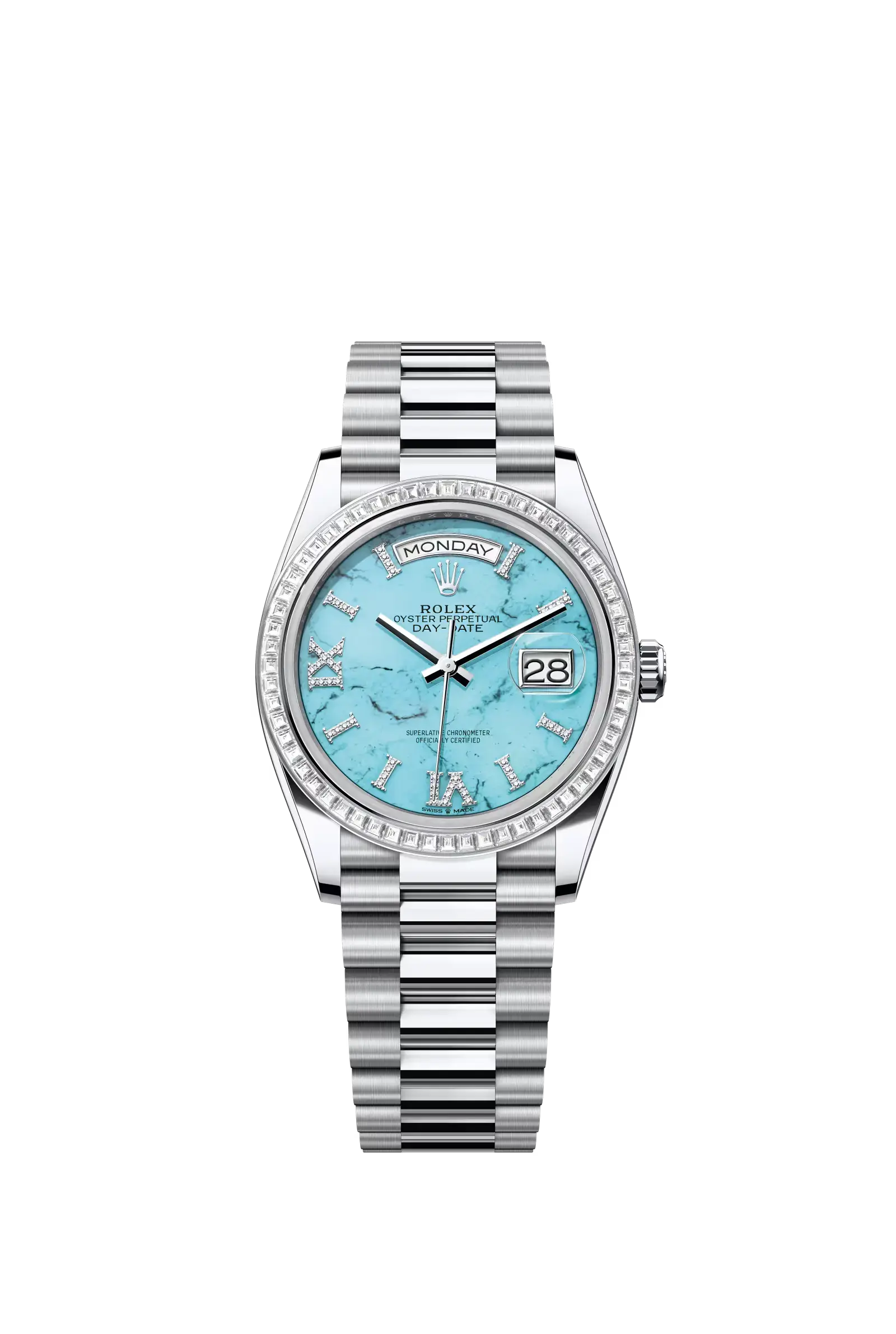 Day-Date 36  Oyster, 36 mm, platinum and diamonds  Reference 128396TBR — main photo