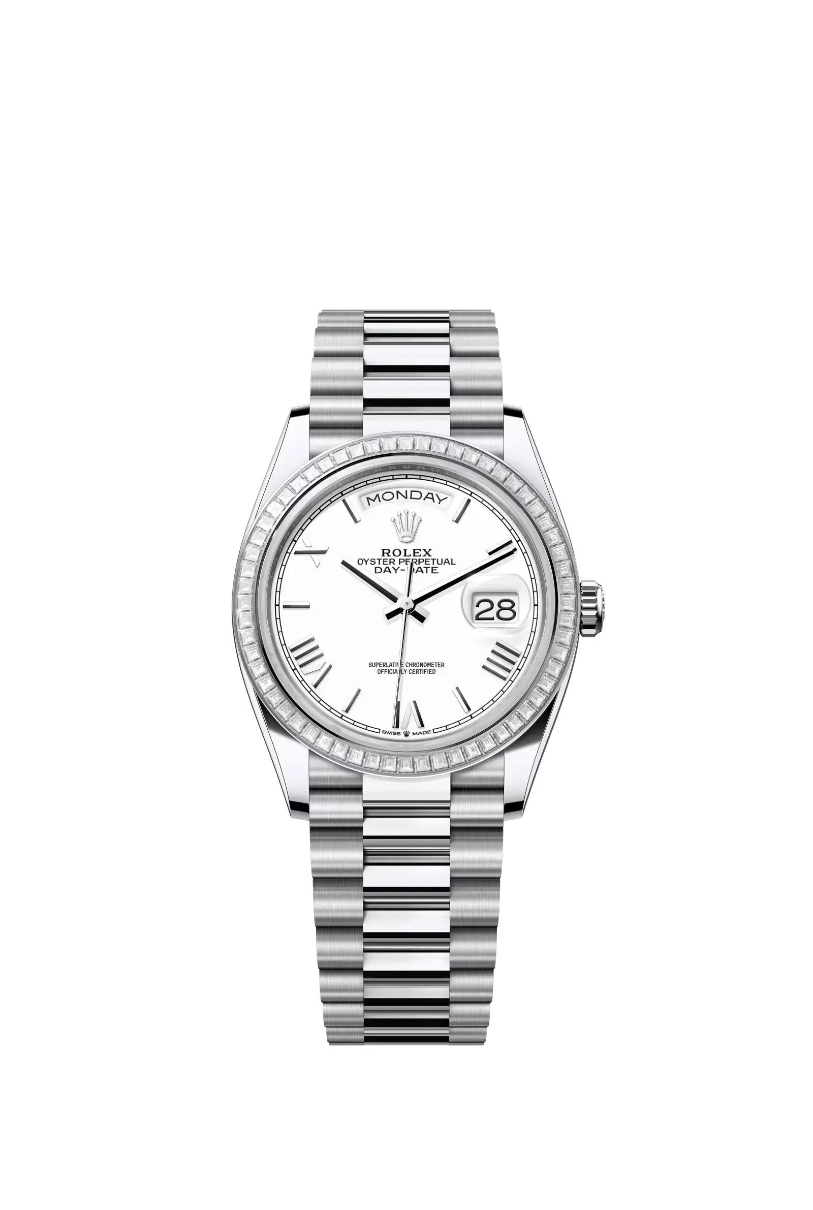 Day-Date 36  Oyster, 36 mm, platinum and diamonds  Reference 128396TBR — main photo