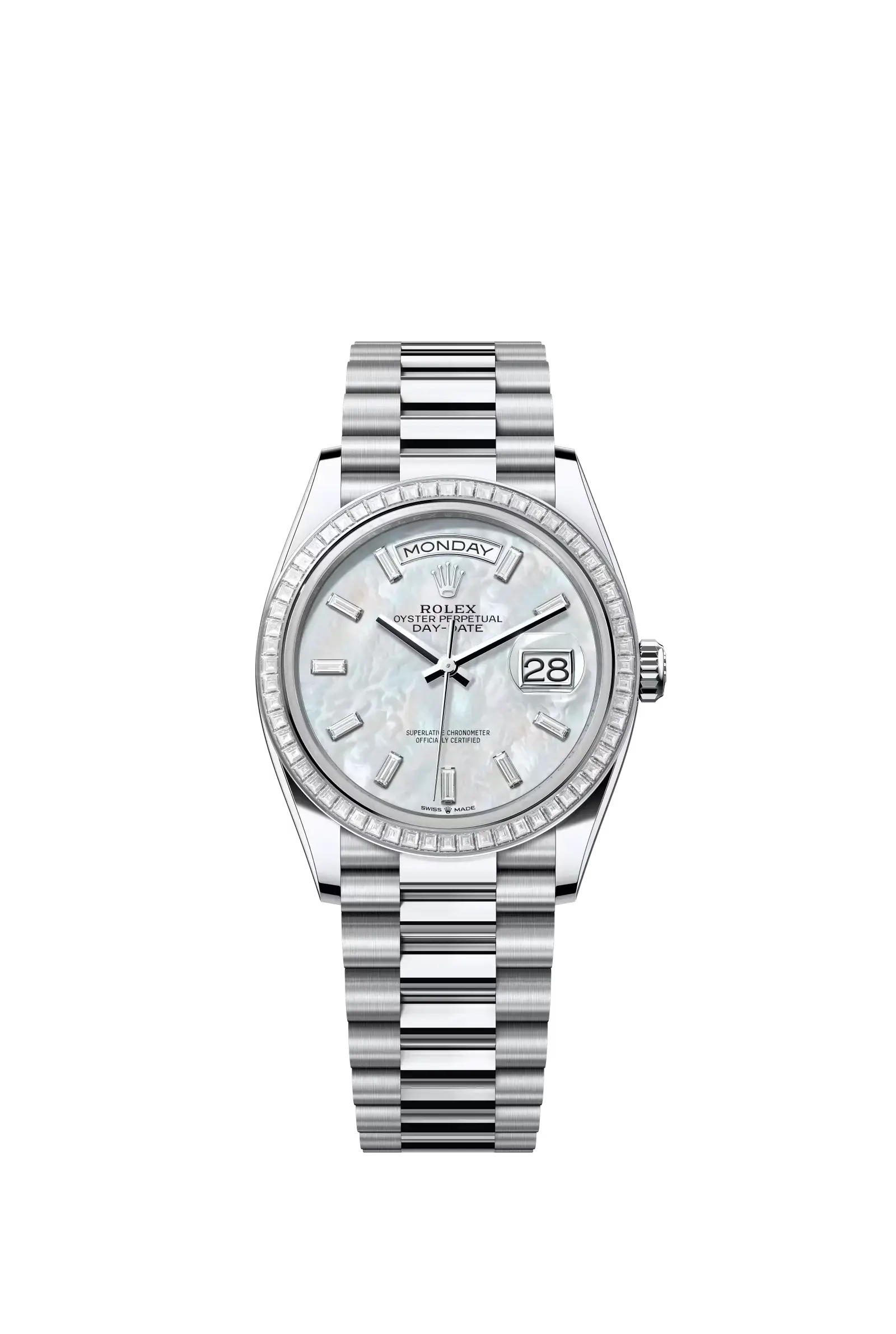 Day-Date 36  Oyster, 36 mm, platinum and diamonds  Reference 128396TBR — main photo