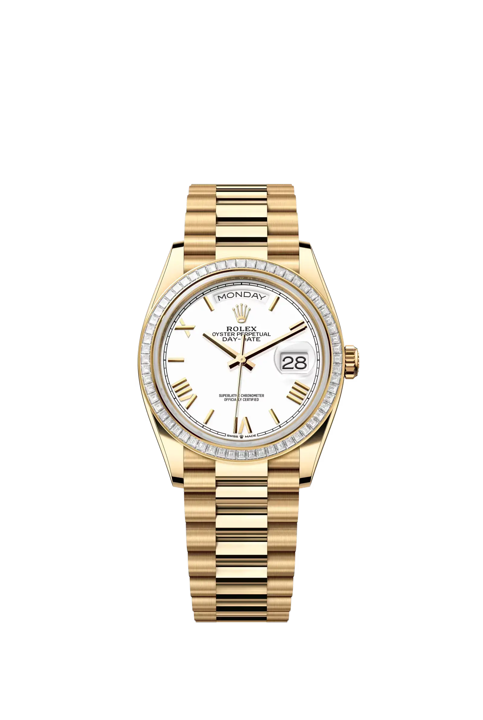 Day-Date 36  Oyster, 36 mm, yellow gold and diamonds  Reference 128398TBR — main photo