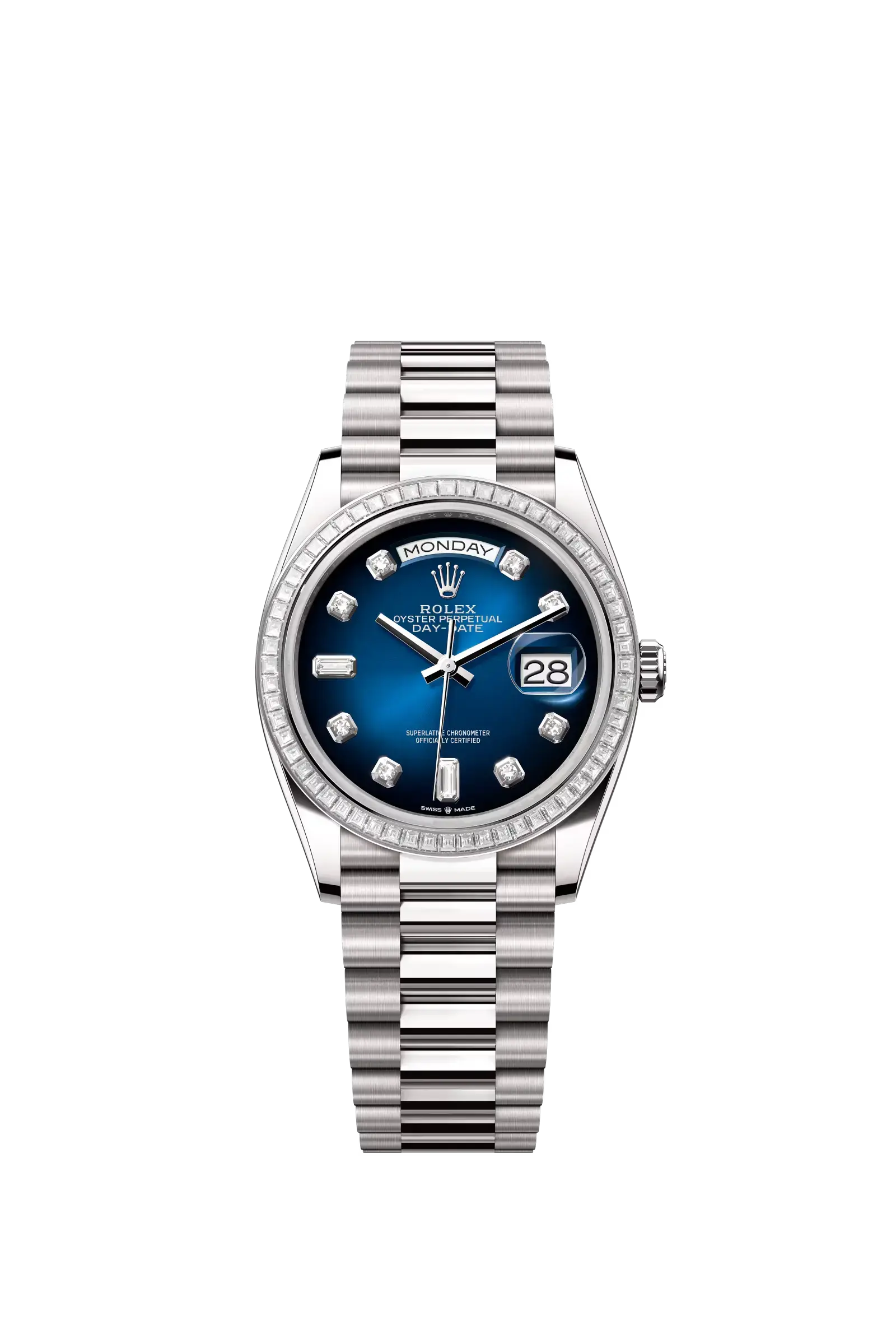 Day-Date 36  Oyster, 36 mm, white gold and diamonds  Reference 128399TBR