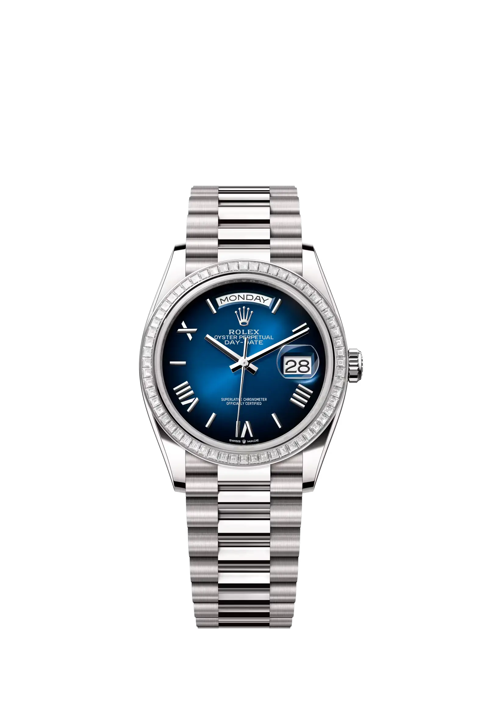 Day-Date 36  Oyster, 36 mm, white gold and diamonds  Reference 128399TBR — main photo