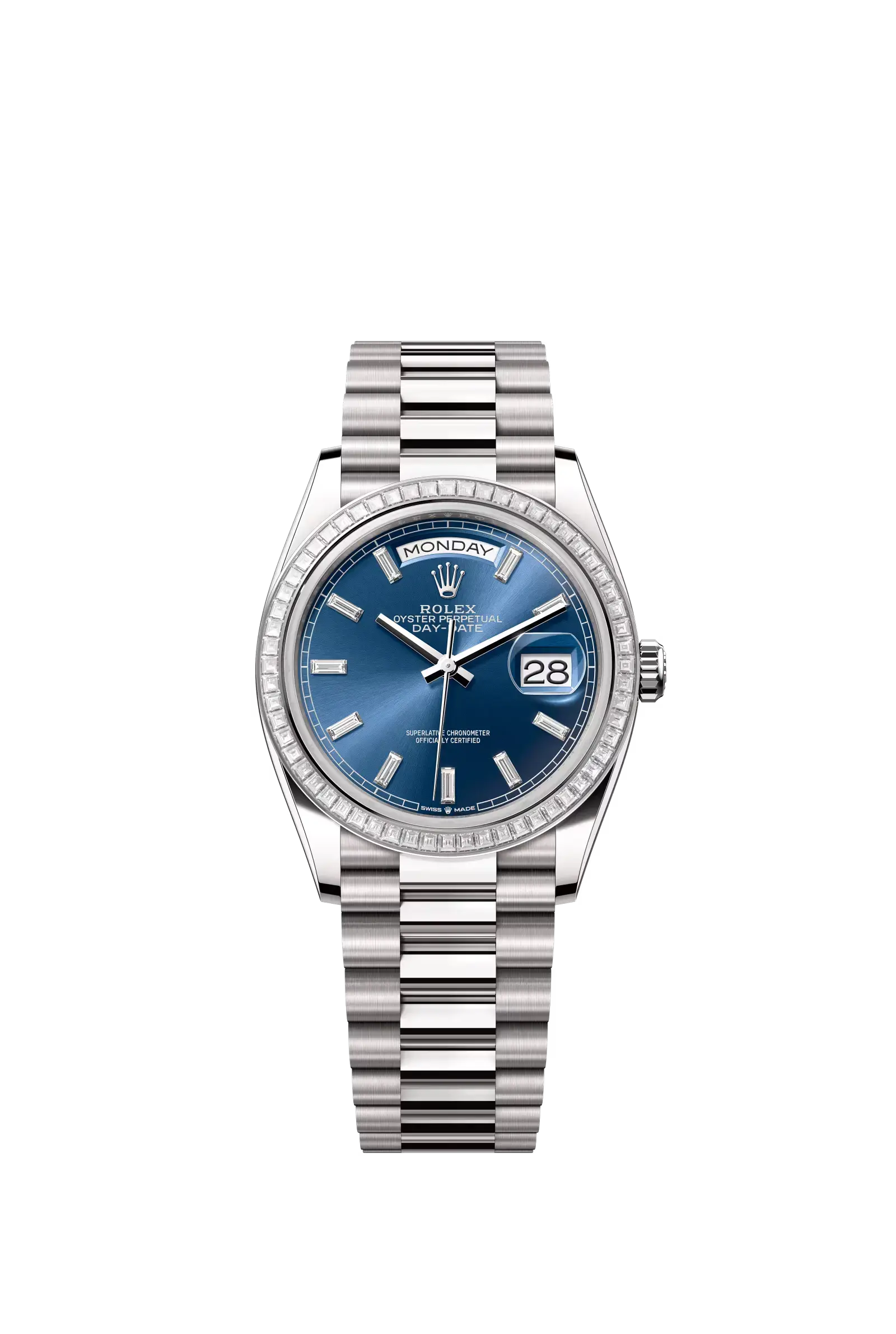 Day-Date 36  Oyster, 36 mm, white gold and diamonds  Reference 128399TBR — main photo