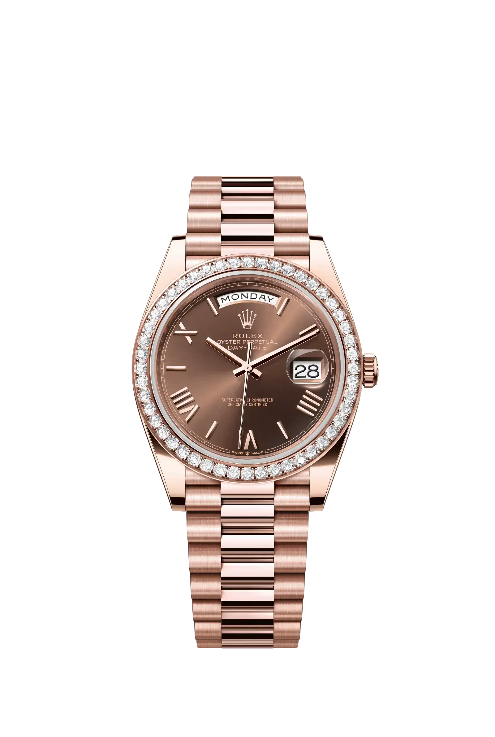 Day-Date 40  Oyster, 40 mm, Everose gold and diamonds  Reference 228345RBR — main photo