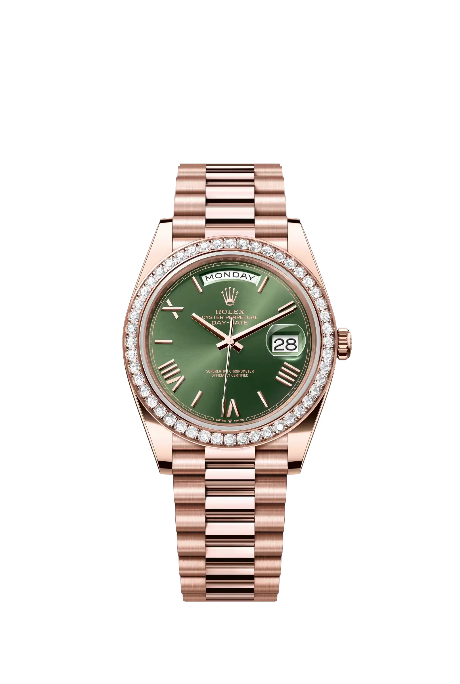 Day-Date 40  Oyster, 40 mm, Everose gold and diamonds  Reference 228345RBR — main photo