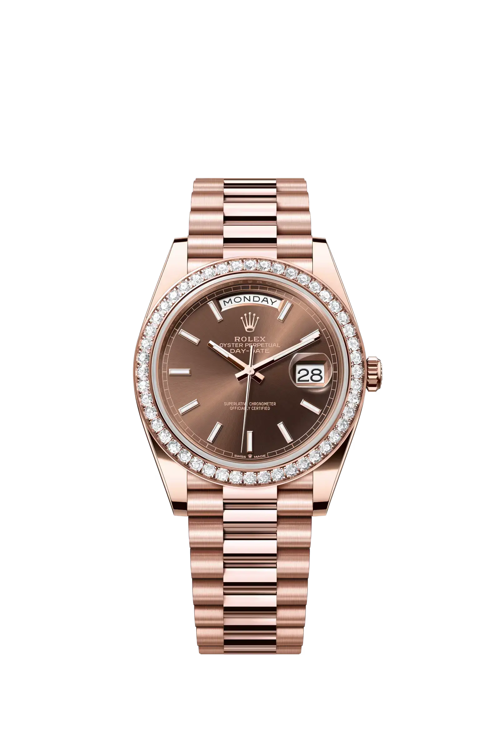 Day-Date 40  Oyster, 40 mm, Everose gold and diamonds  Reference 228345RBR — main photo