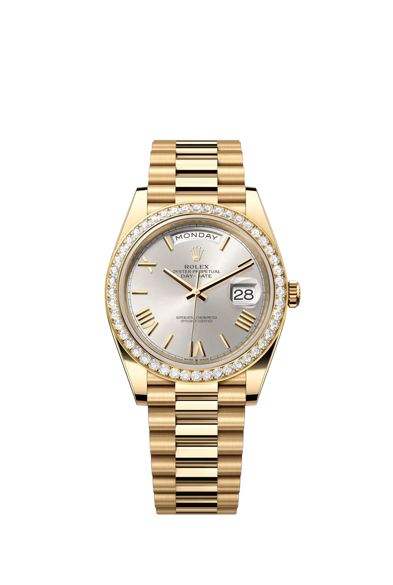 Day-Date 40  Oyster, 40 mm, yellow gold and diamonds  Reference 228348RBR — main photo