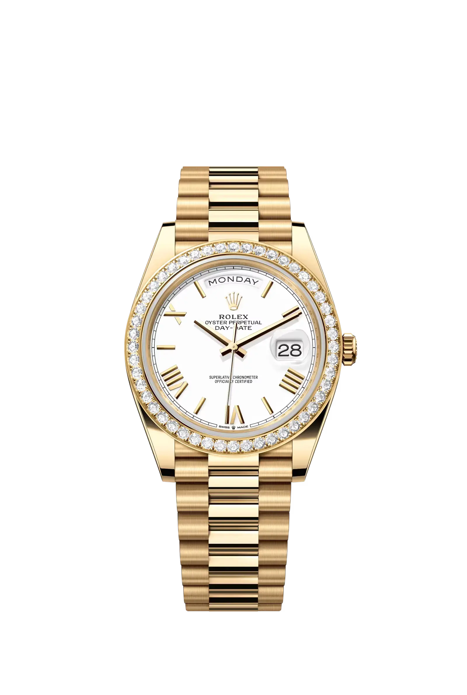 Day-Date 40  Oyster, 40 mm, yellow gold and diamonds  Reference 228348RBR — main photo