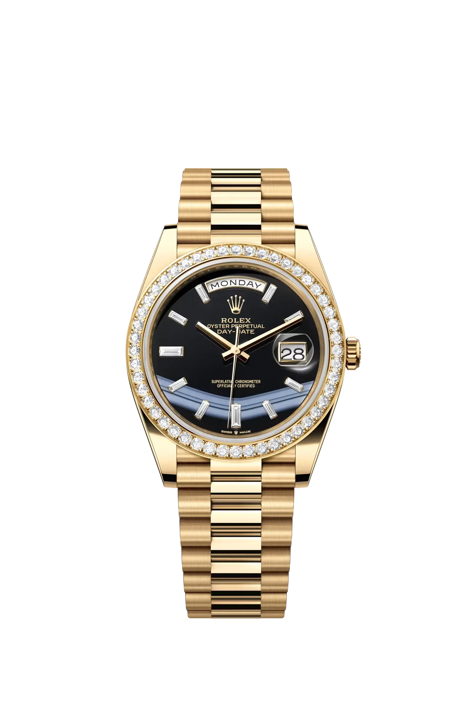 Day-Date 40  Oyster, 40 mm, yellow gold and diamonds  Reference 228348RBR — main photo