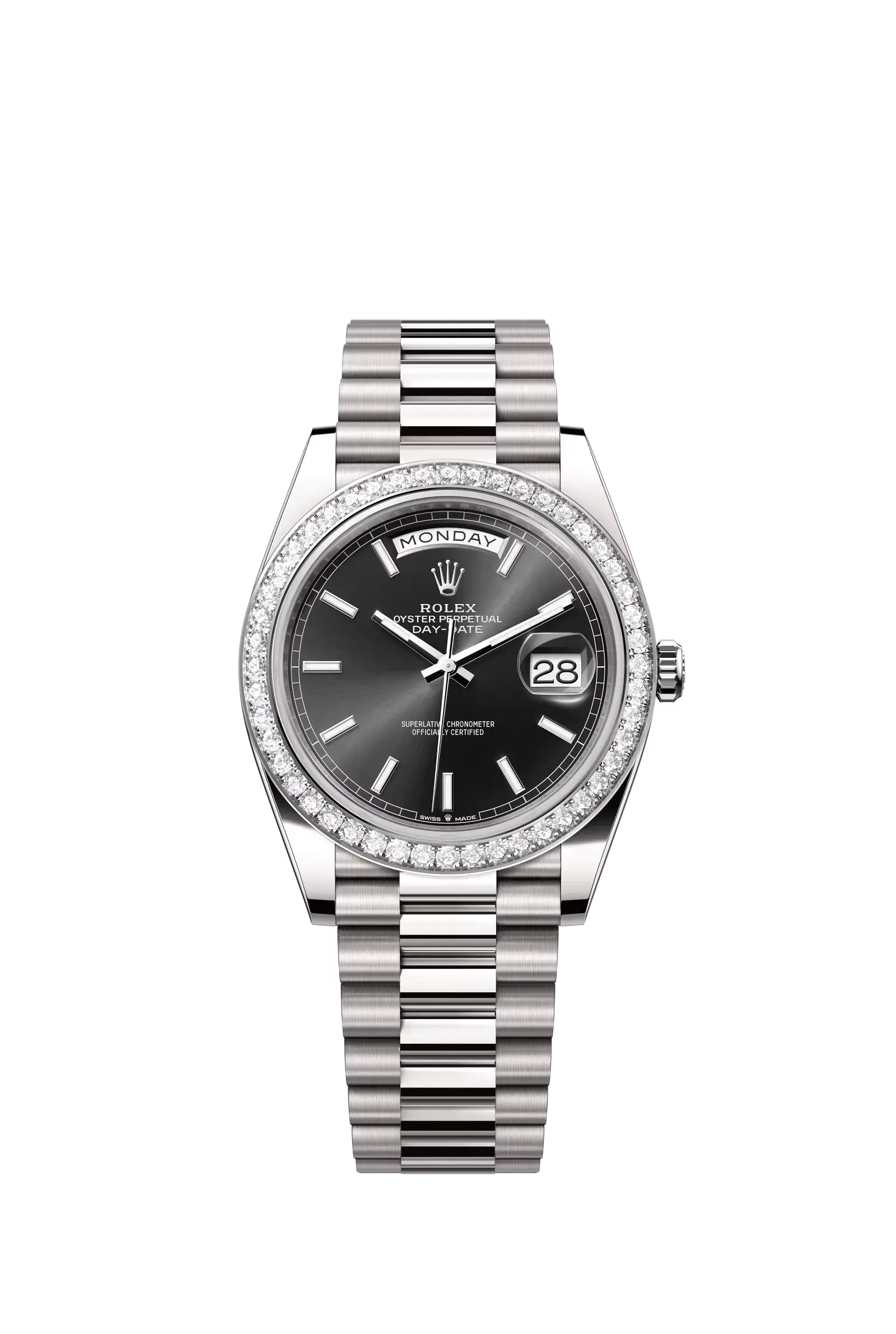 Day-Date 40  Oyster, 40 mm, white gold and diamonds  Reference 228349RBR — main photo