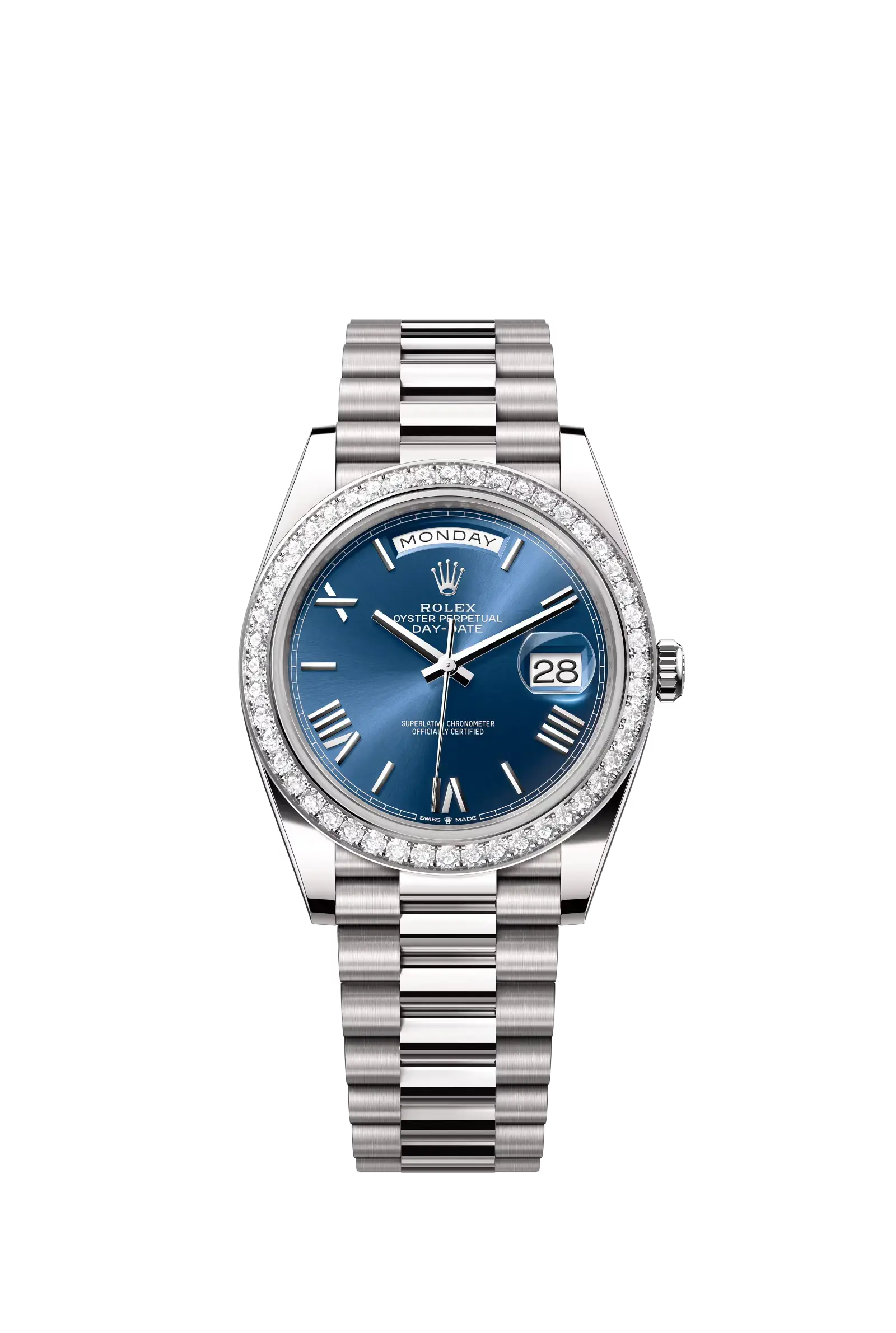 Day-Date 40  Oyster, 40 mm, white gold and diamonds  Reference 228349RBR — main photo