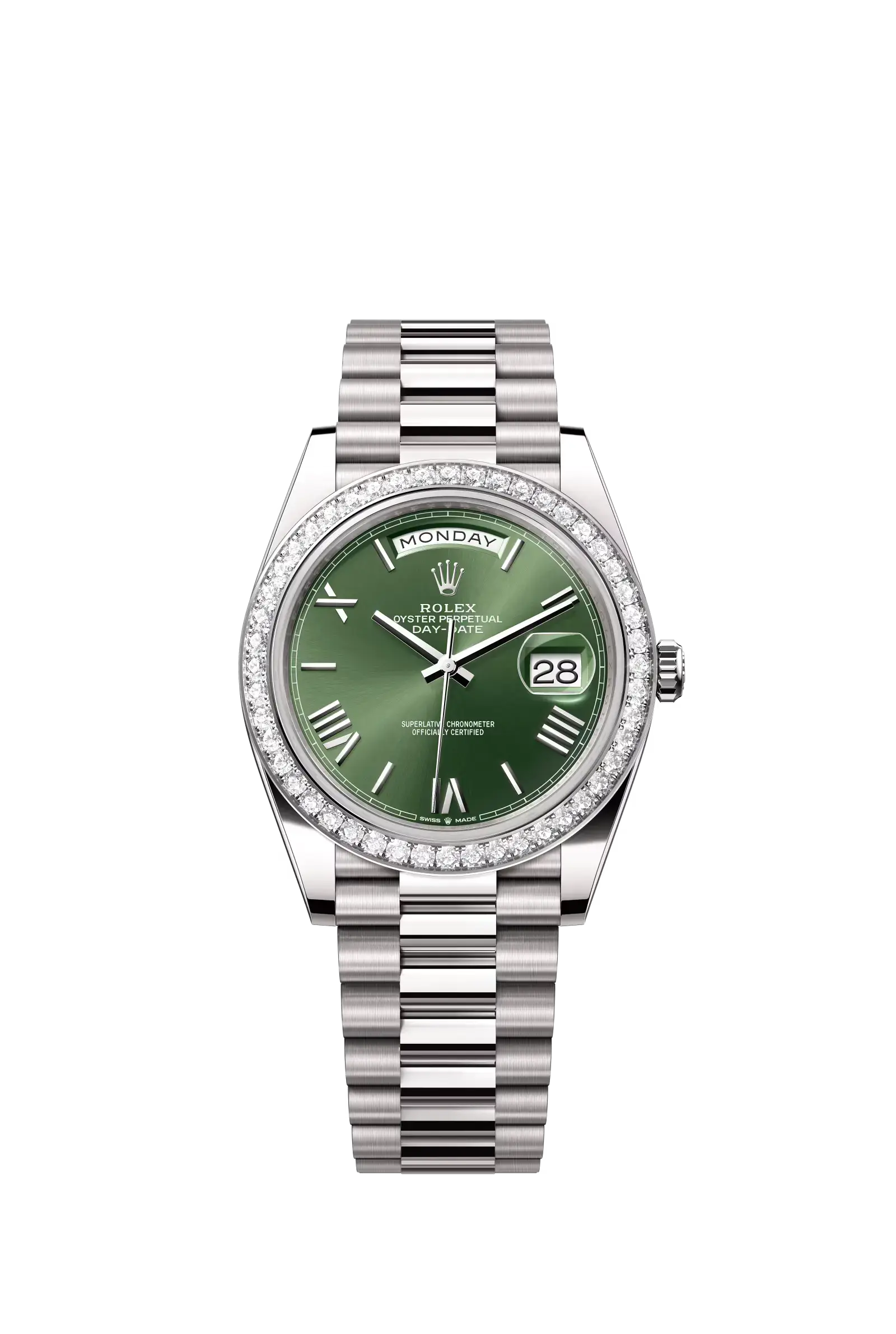 Day-Date 40  Oyster, 40 mm, white gold and diamonds  Reference 228349RBR — main photo