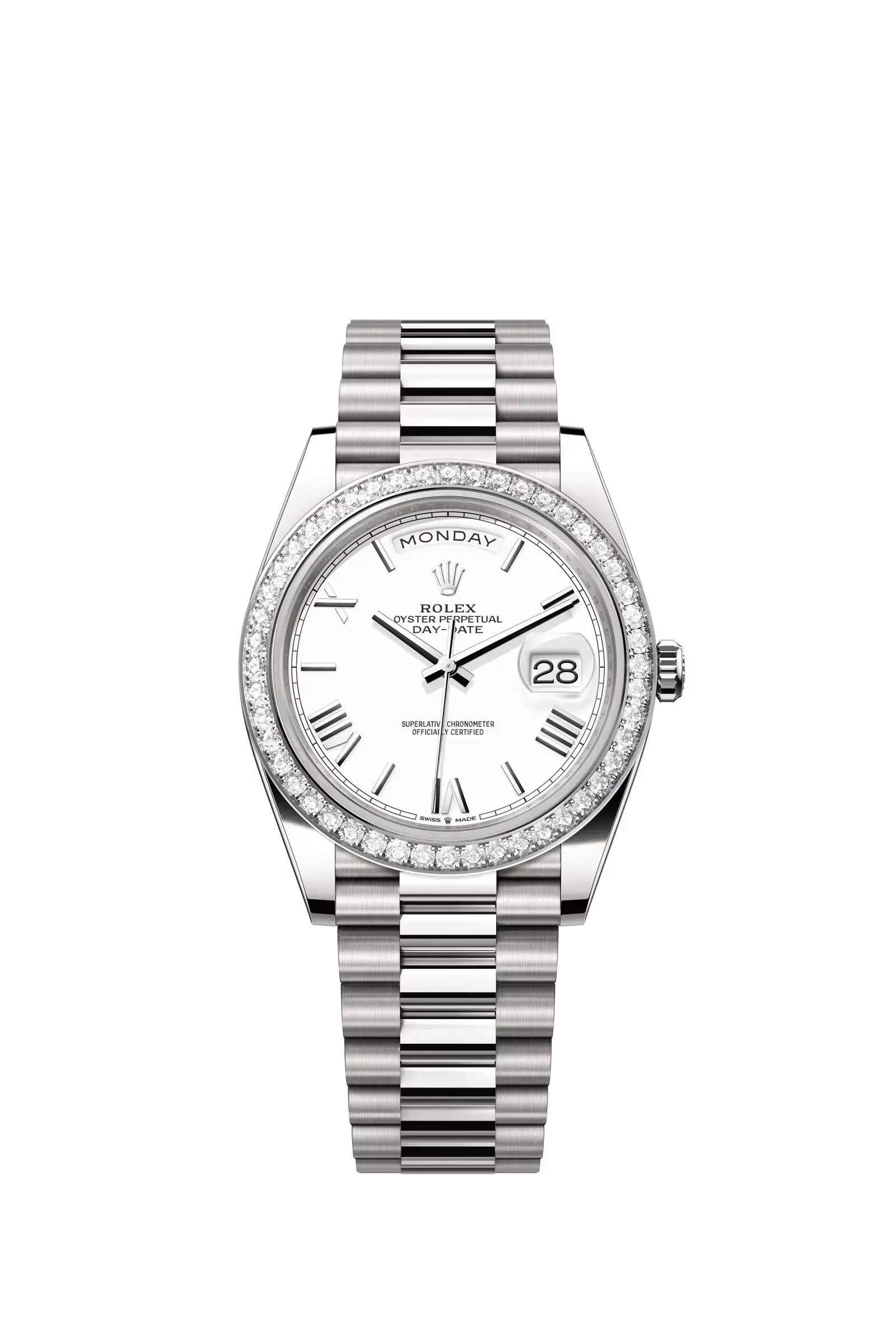 Day-Date 40  Oyster, 40 mm, white gold and diamonds  Reference 228349RBR — main photo