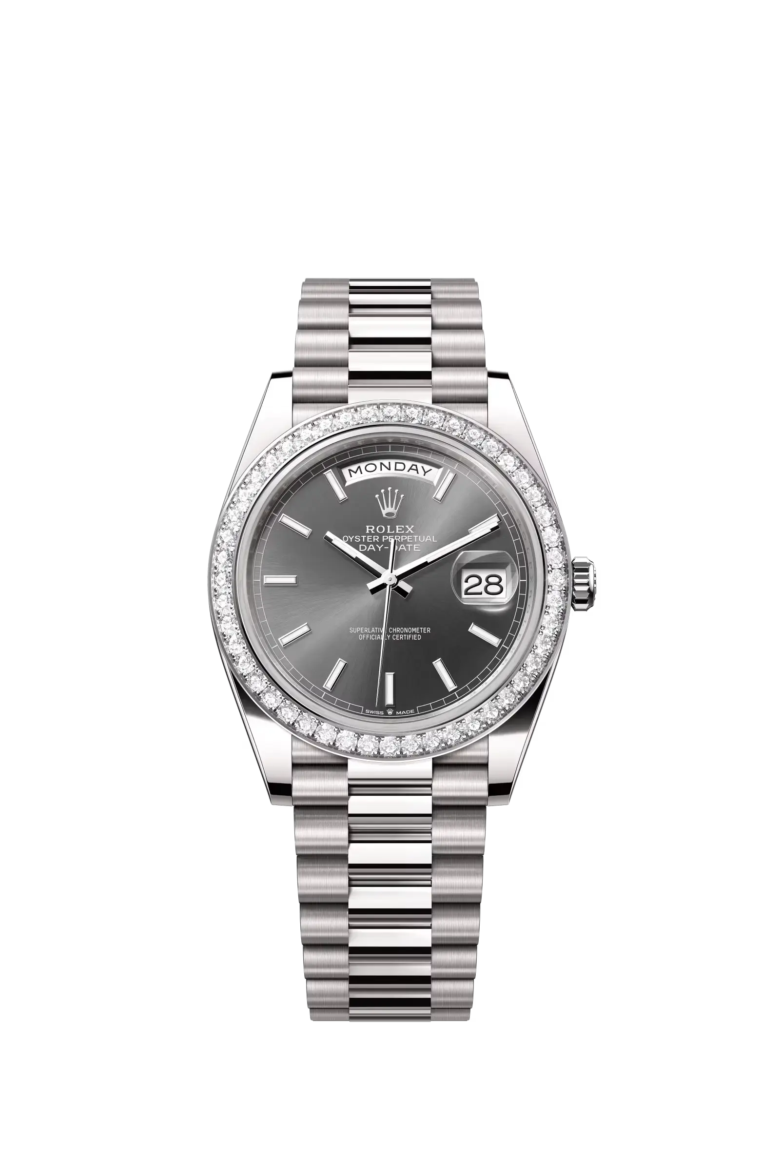 Day-Date 40  Oyster, 40 mm, white gold and diamonds  Reference 228349RBR — main photo