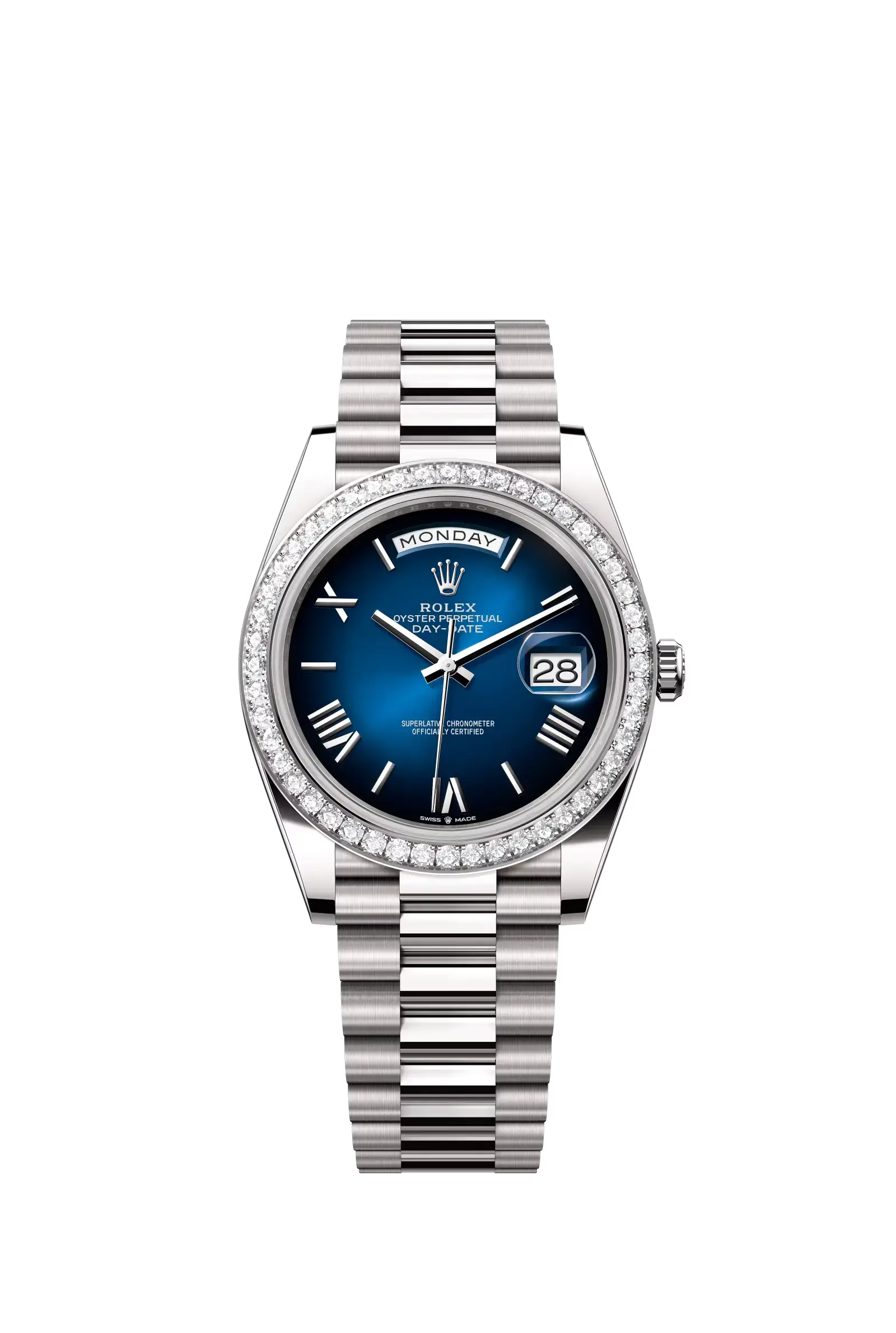 Day-Date 40  Oyster, 40 mm, white gold and diamonds  Reference 228349RBR