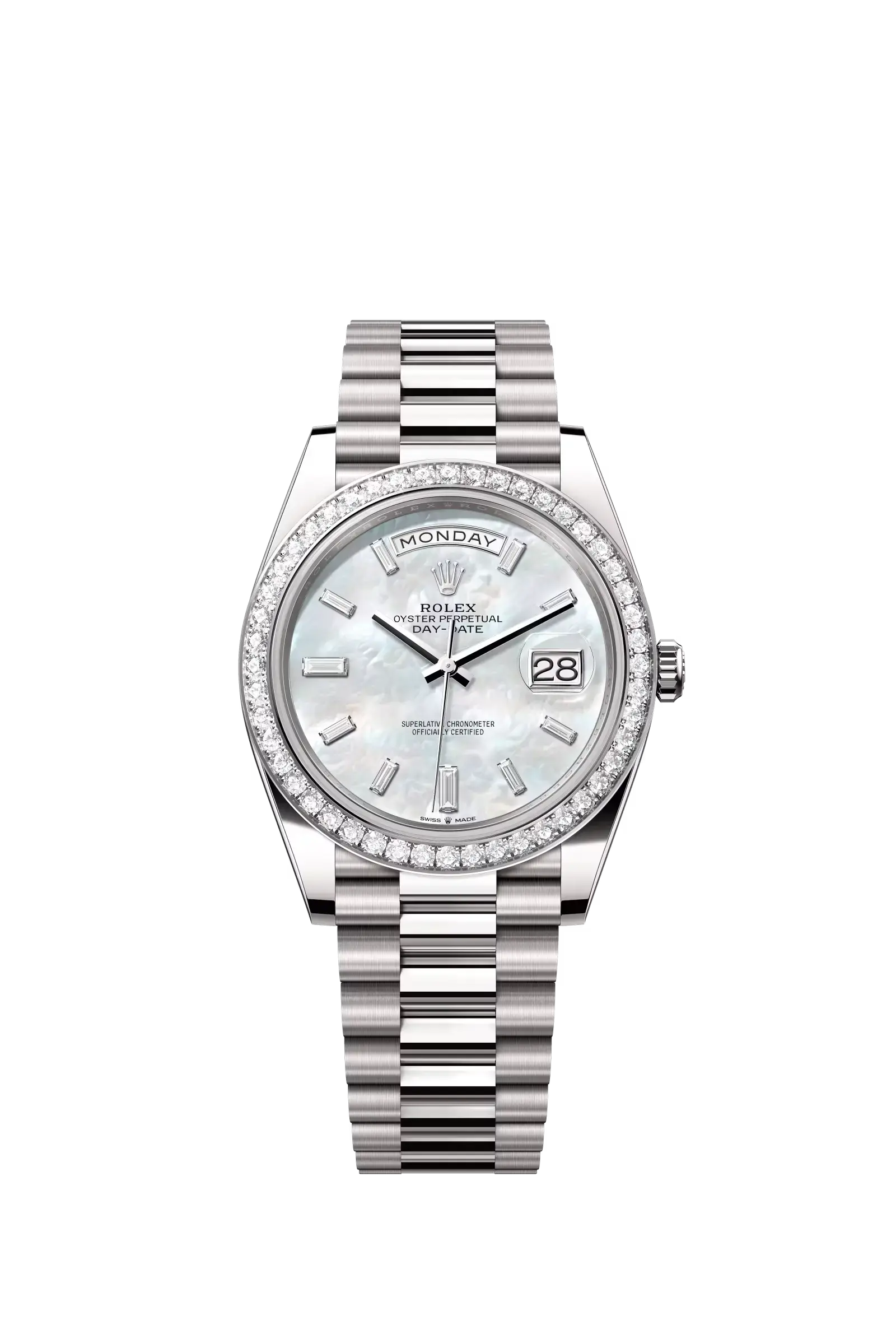 Day-Date 40  Oyster, 40 mm, white gold and diamonds  Reference 228349RBR