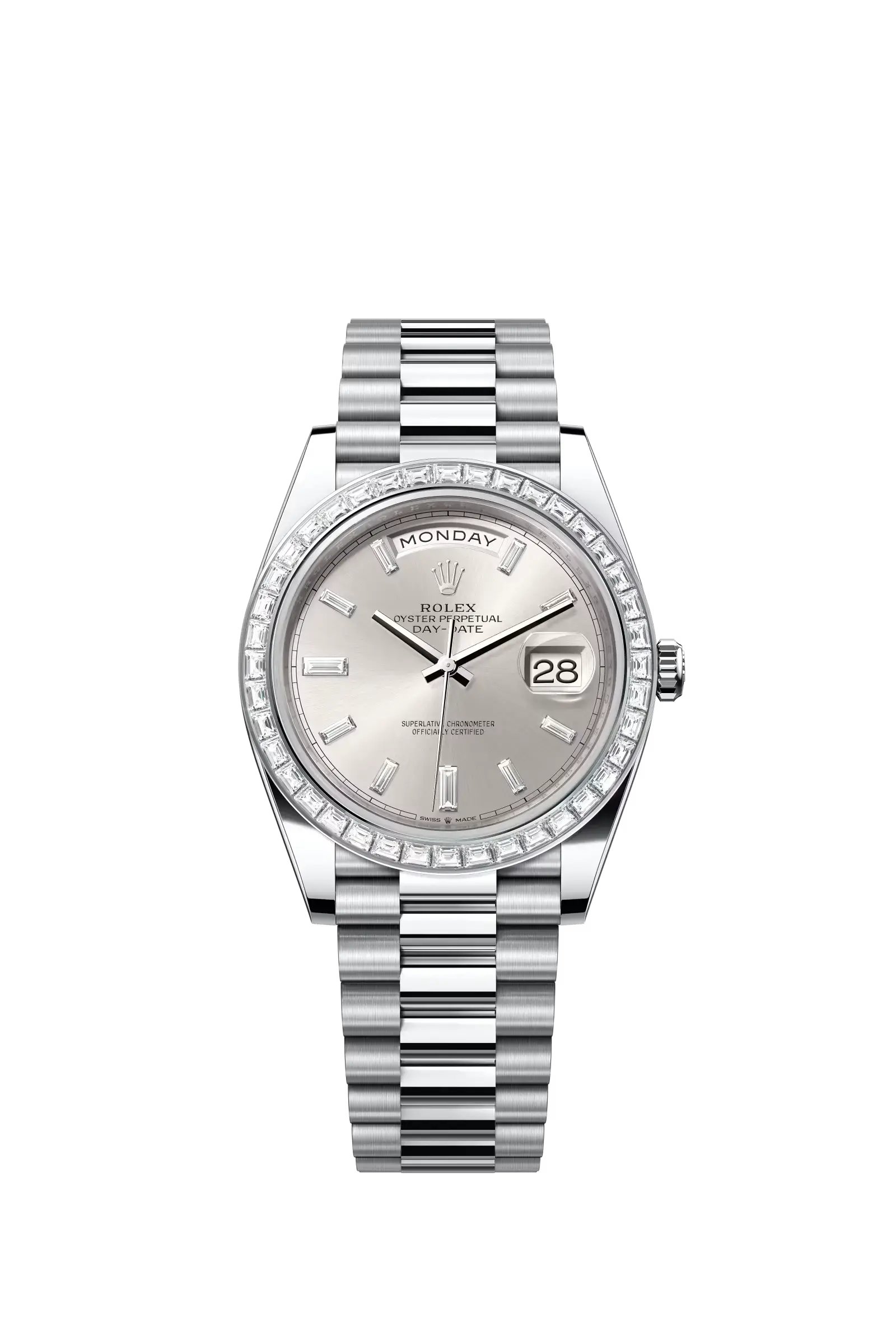 Day-Date 40  Oyster, 40 mm, platinum and diamonds  Reference 228396TBR — main photo