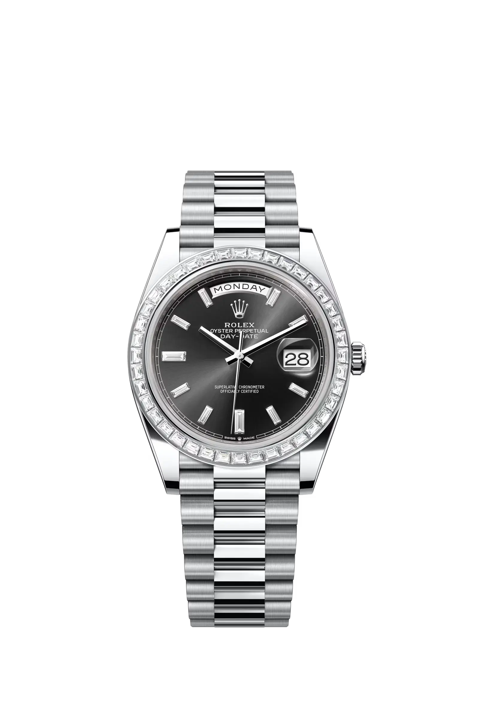 Day-Date 40  Oyster, 40 mm, platinum and diamonds  Reference 228396TBR — main photo