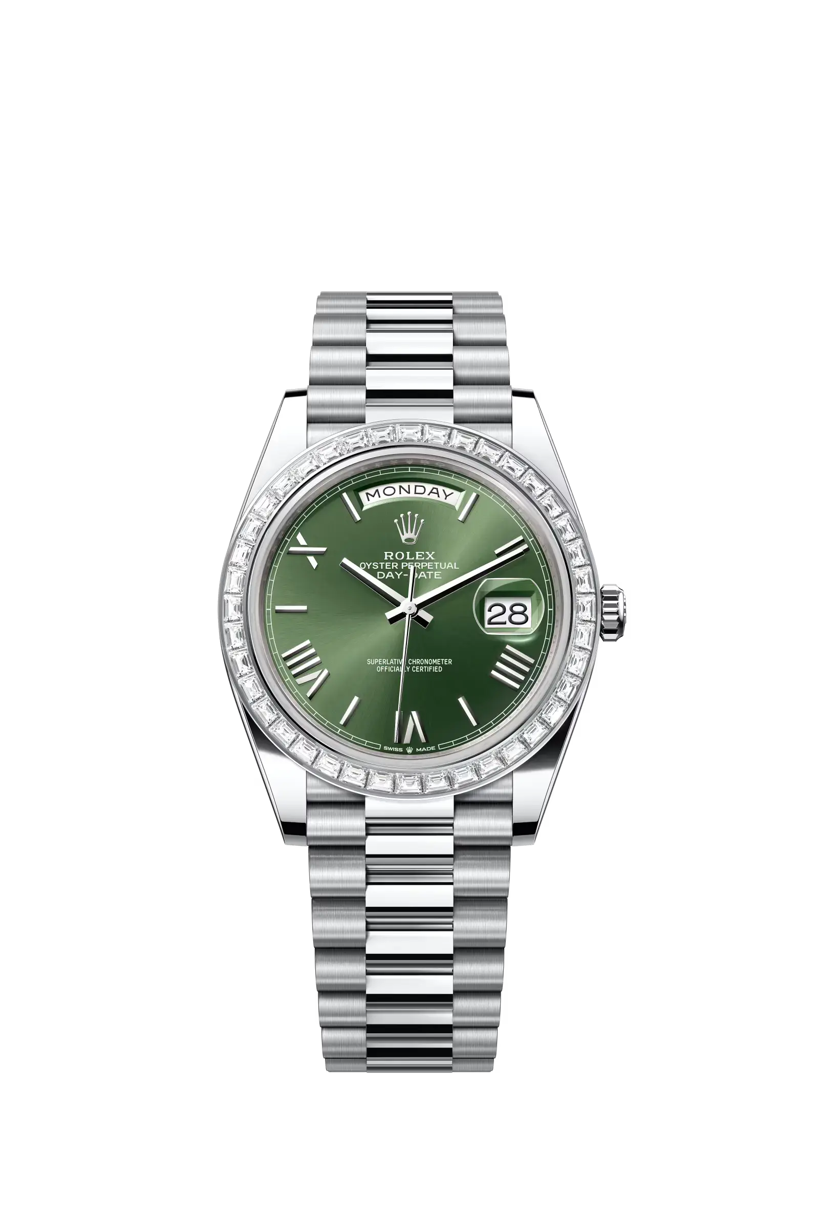 Day-Date 40  Oyster, 40 mm, platinum and diamonds  Reference 228396TBR — main photo