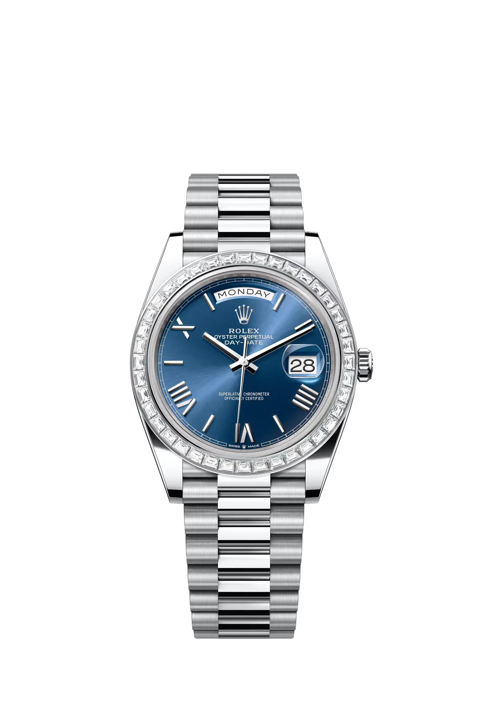 Day-Date 40  Oyster, 40 mm, platinum and diamonds  Reference 228396TBR — main photo