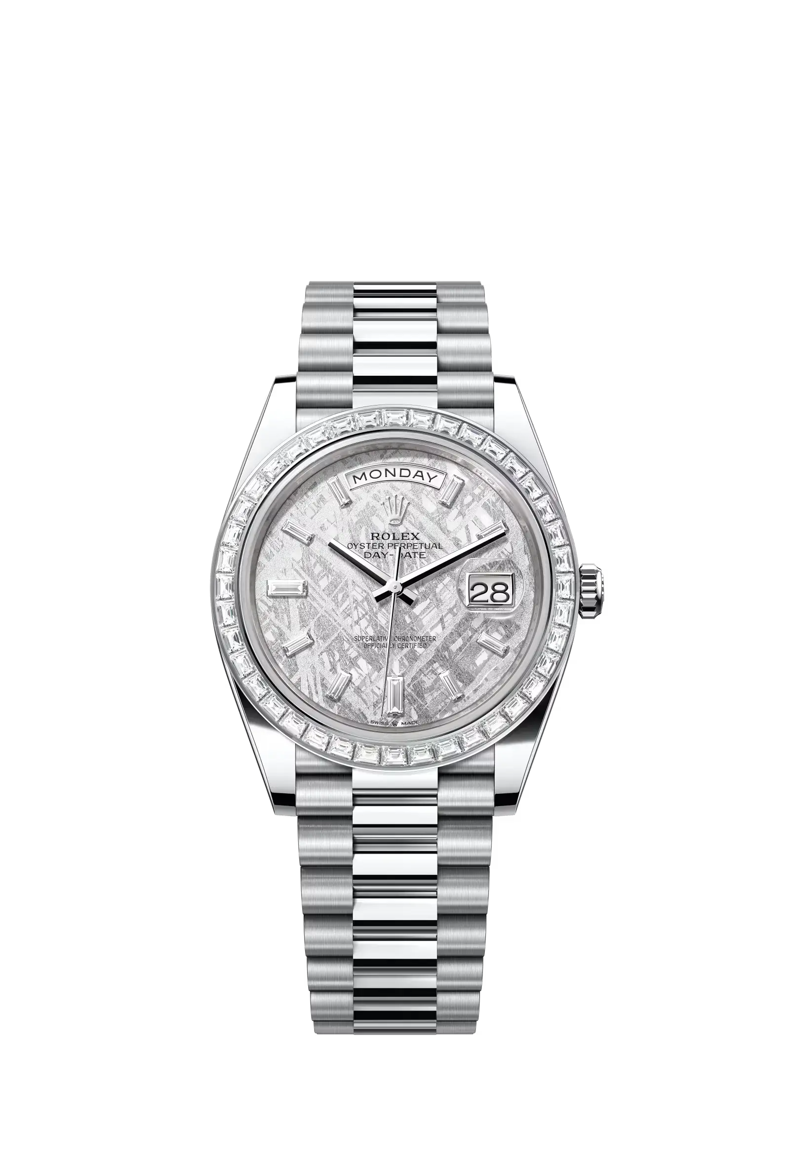 Day-Date 40  Oyster, 40 mm, platinum and diamonds  Reference 228396TBR — main photo