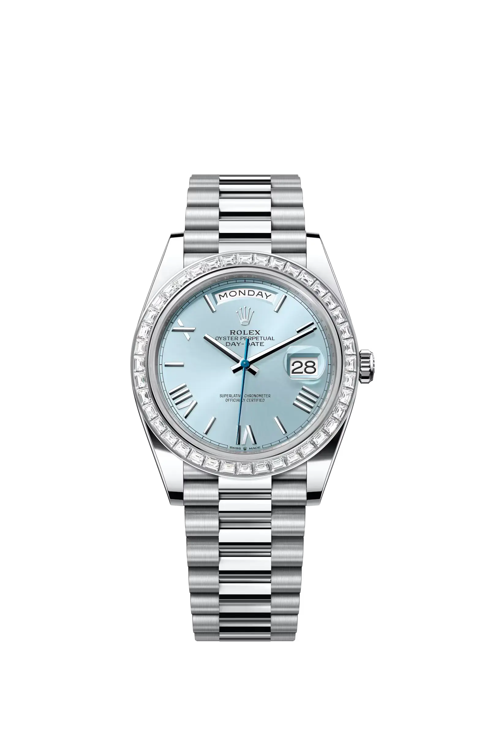 Day-Date 40  Oyster, 40 mm, platinum and diamonds  Reference 228396TBR — main photo