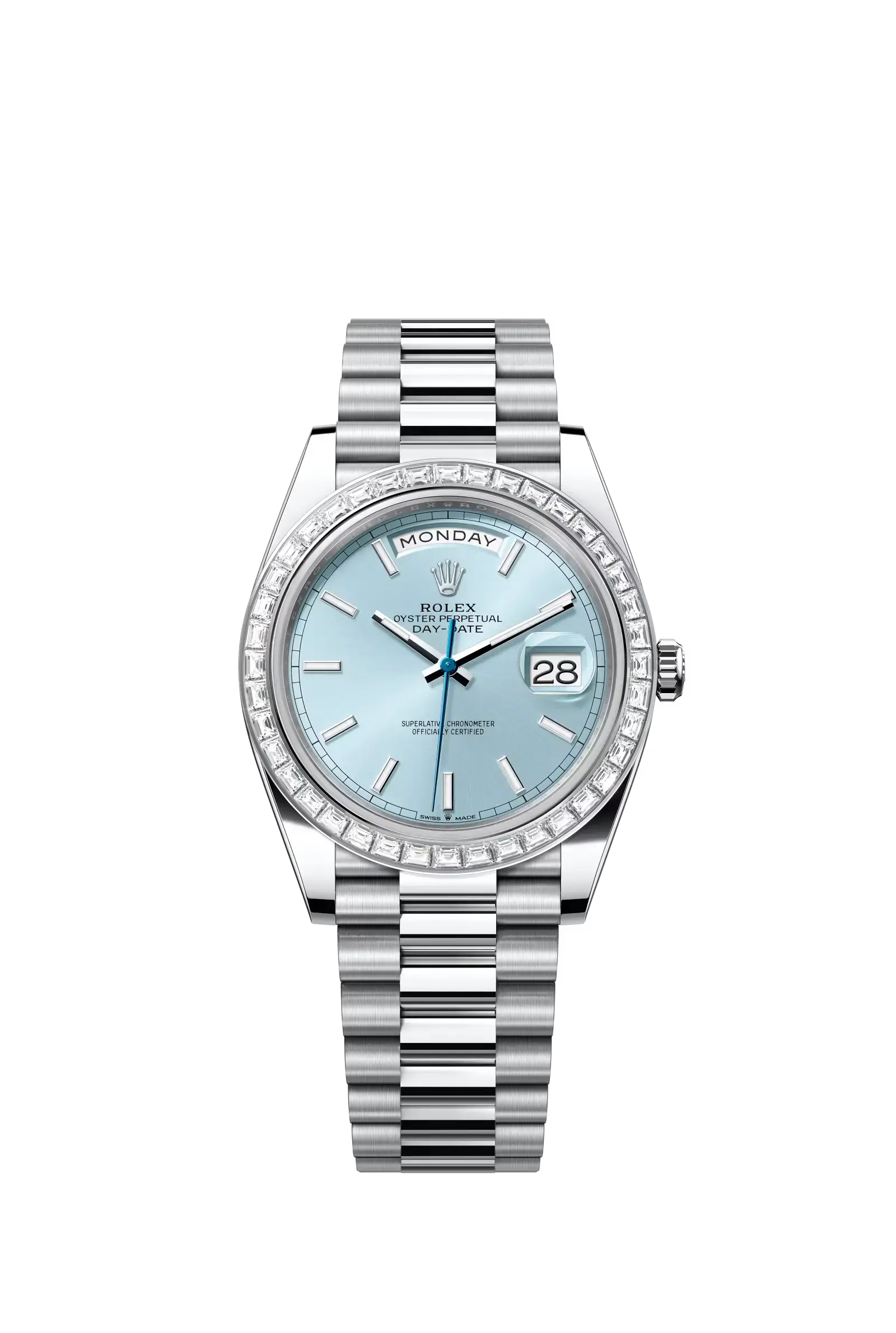 Day-Date 40  Oyster, 40 mm, platinum and diamonds  Reference 228396TBR — main photo