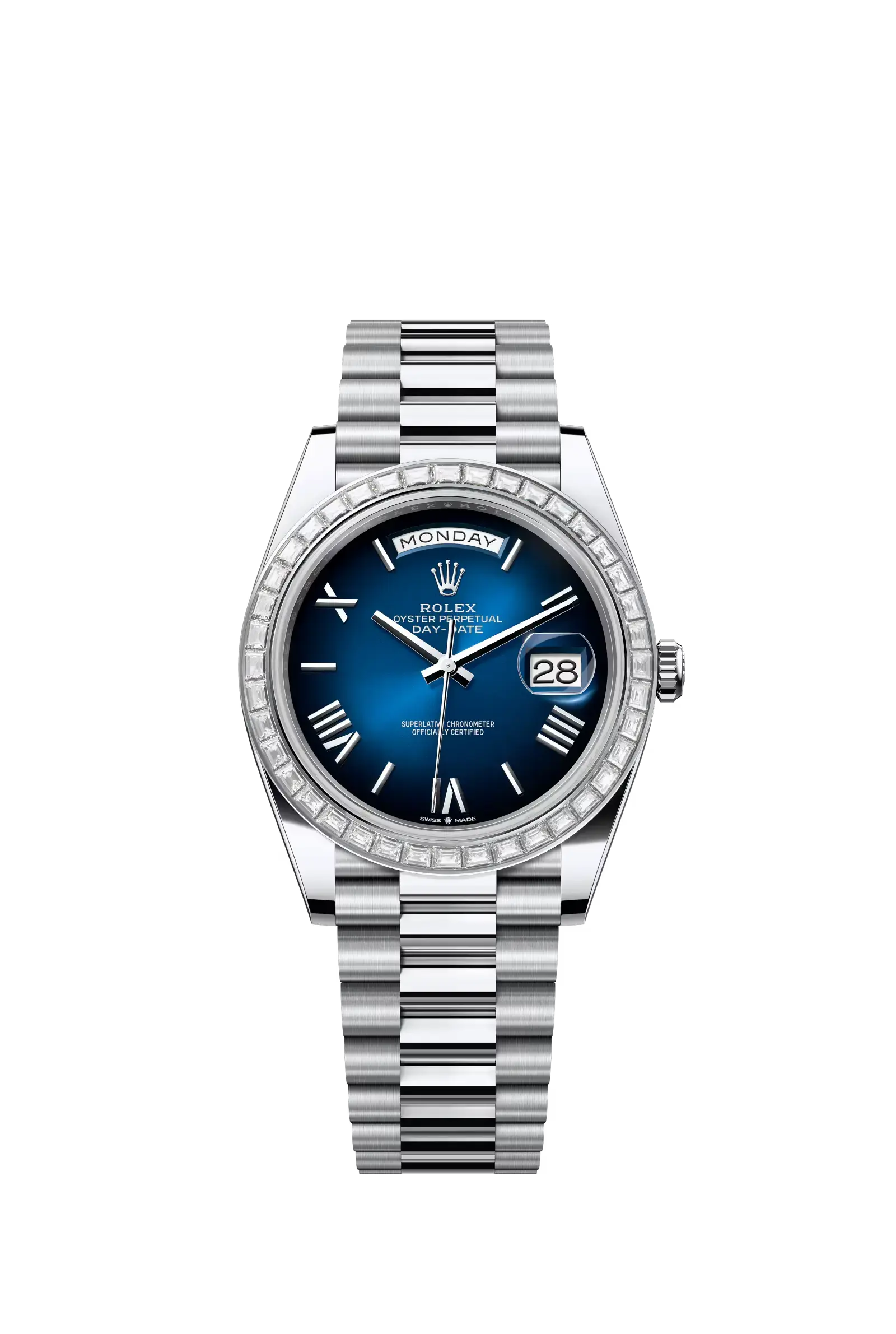 Day-Date 40  Oyster, 40 mm, platinum and diamonds  Reference 228396TBR