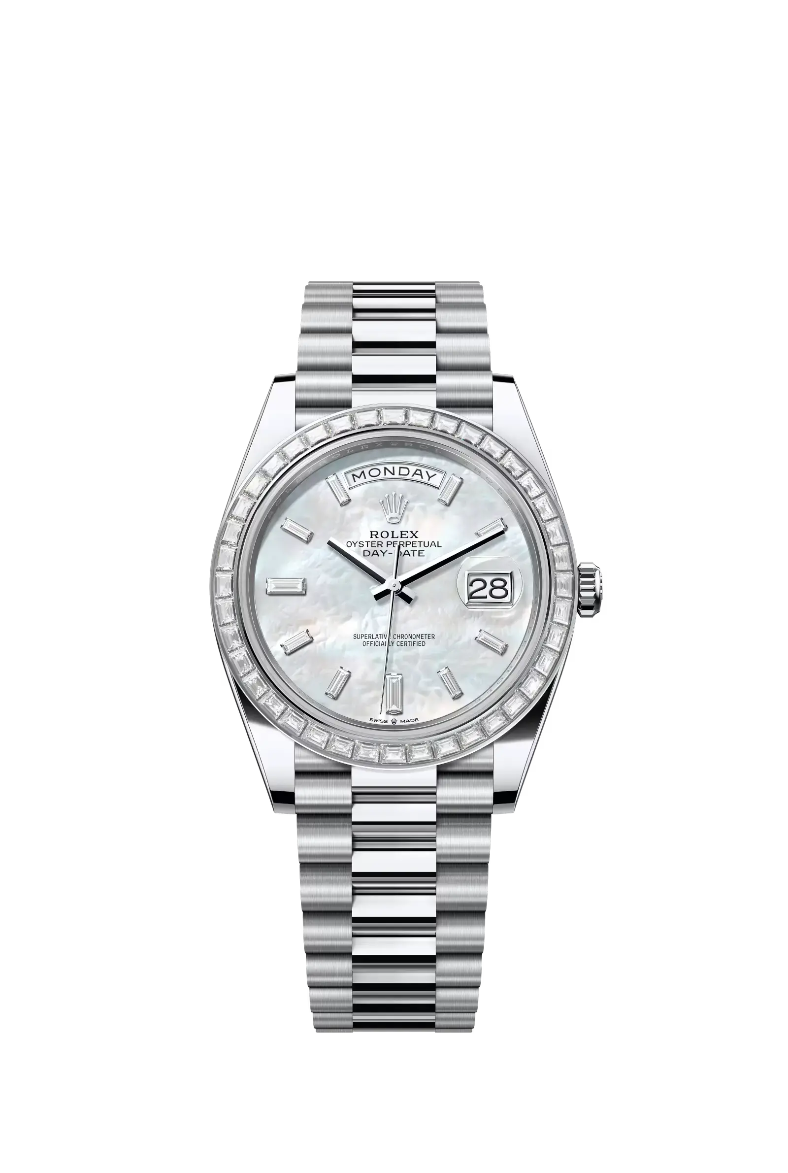 Day-Date 40  Oyster, 40 mm, platinum and diamonds  Reference 228396TBR