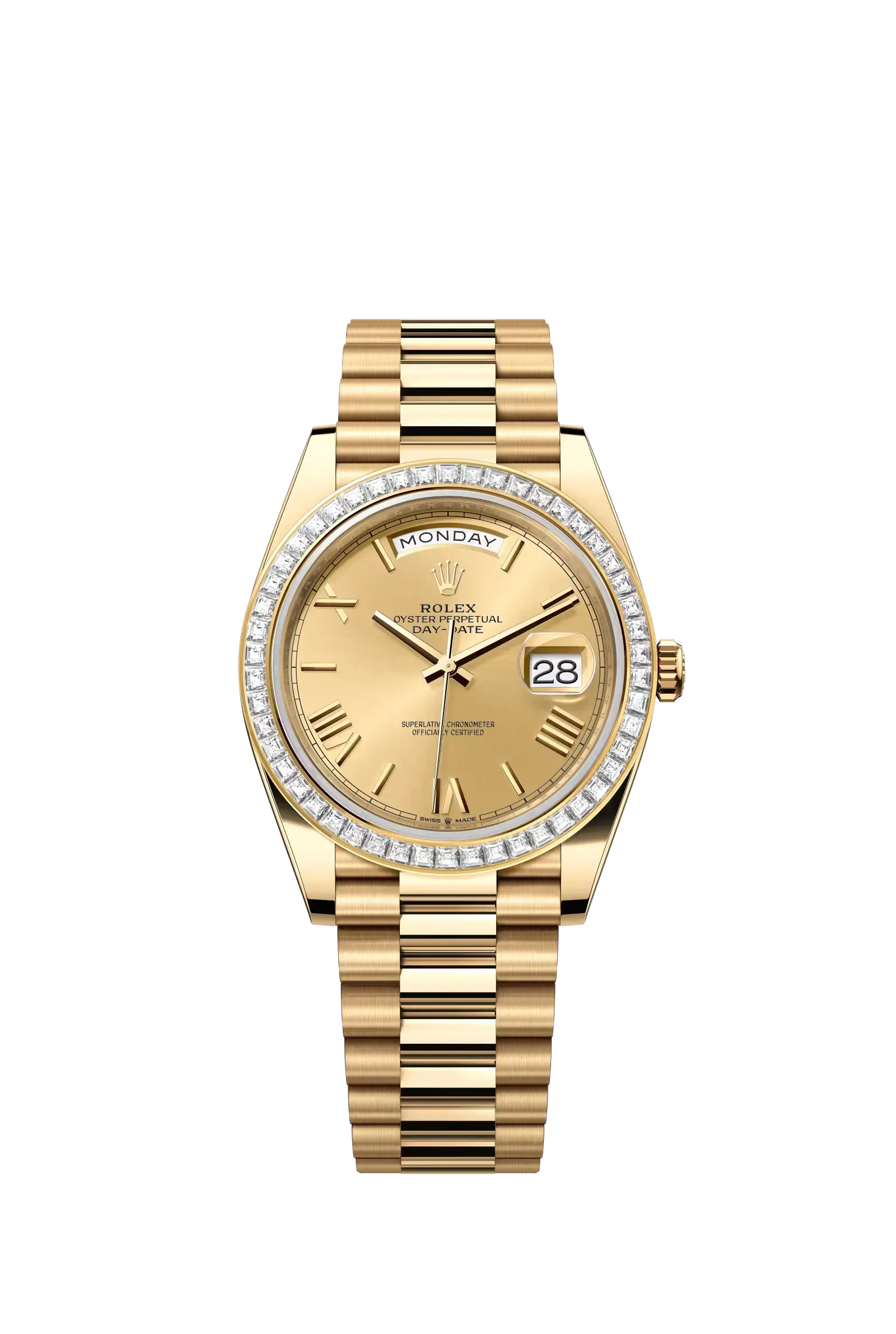 Day-Date 40  Oyster, 40 mm, yellow gold and diamonds  Reference 228398TBR — main photo