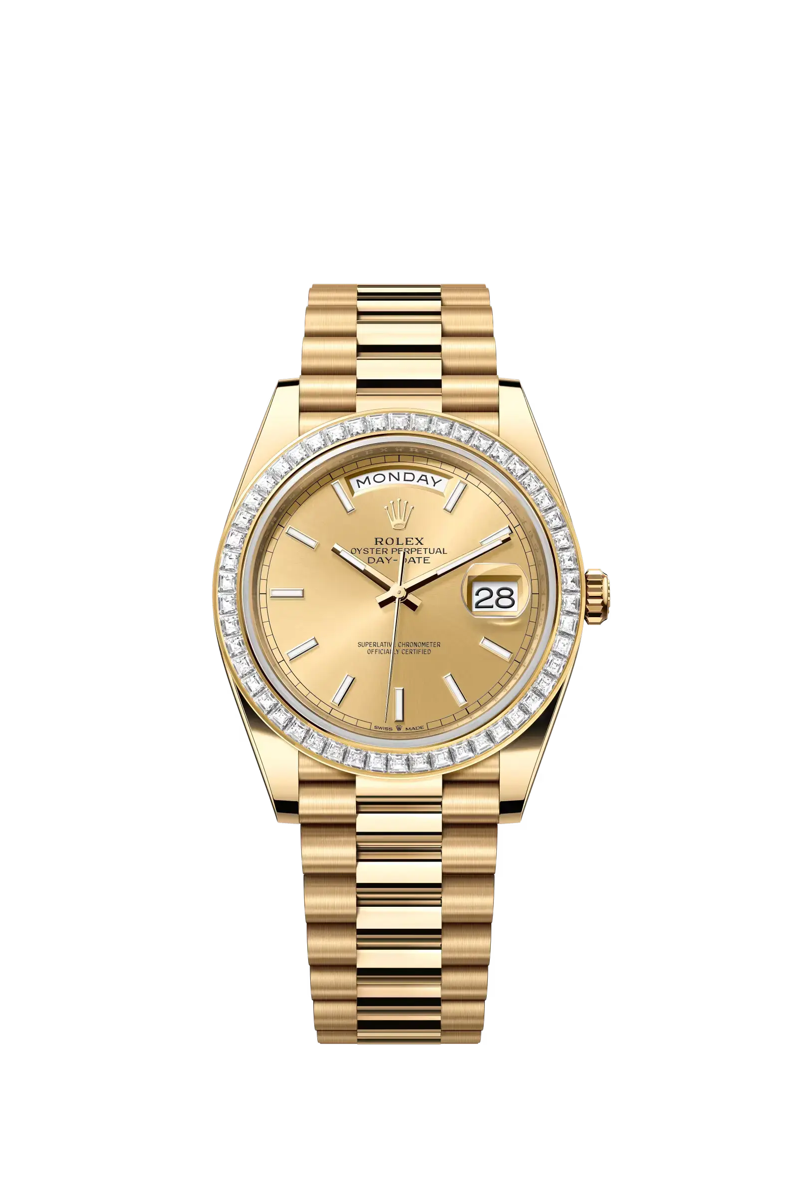 Day-Date 40  Oyster, 40 mm, yellow gold and diamonds  Reference 228398TBR — main photo