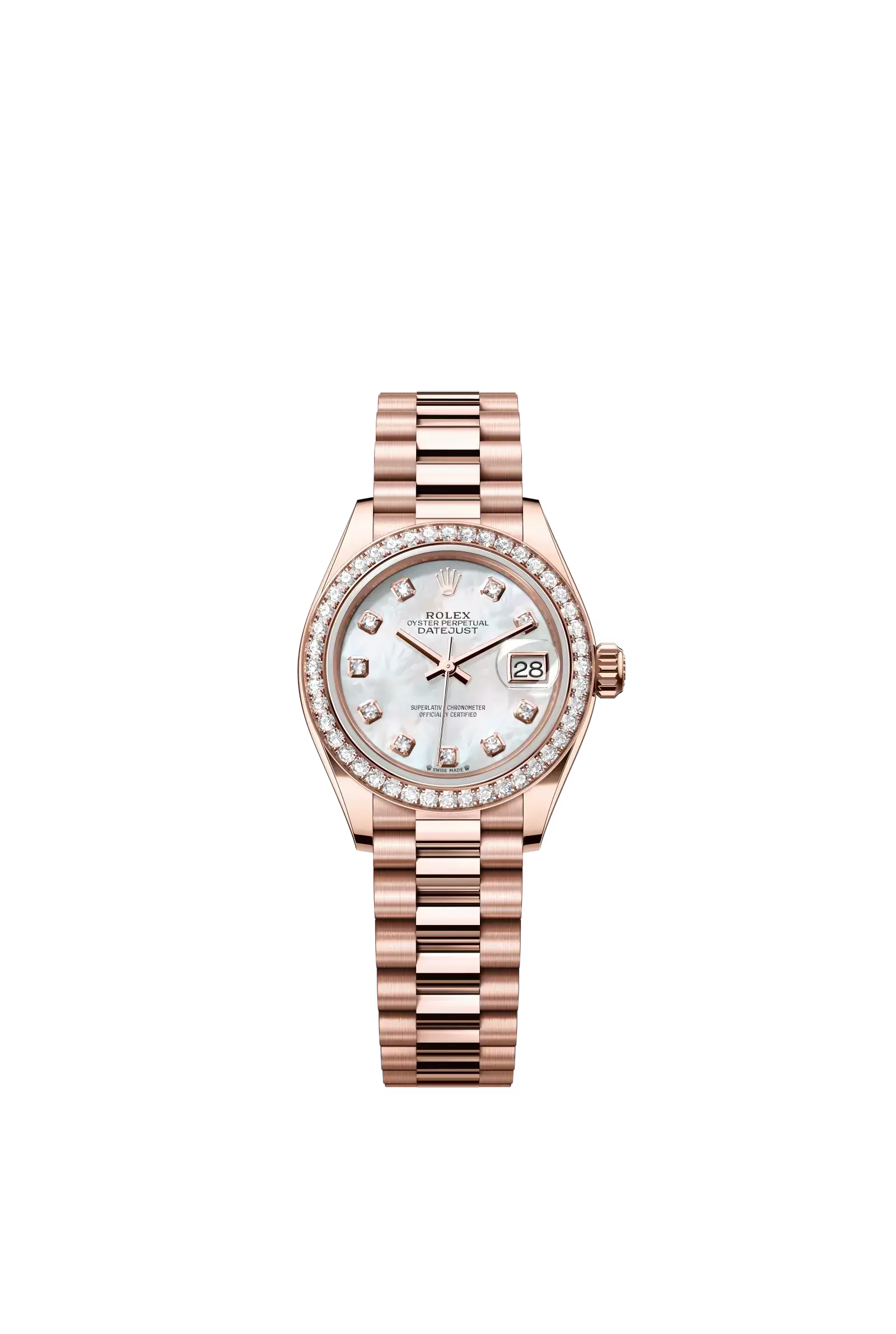 Lady-Datejust  Oyster, 28 mm, Everose gold and diamonds  Reference 279135RBR — main photo