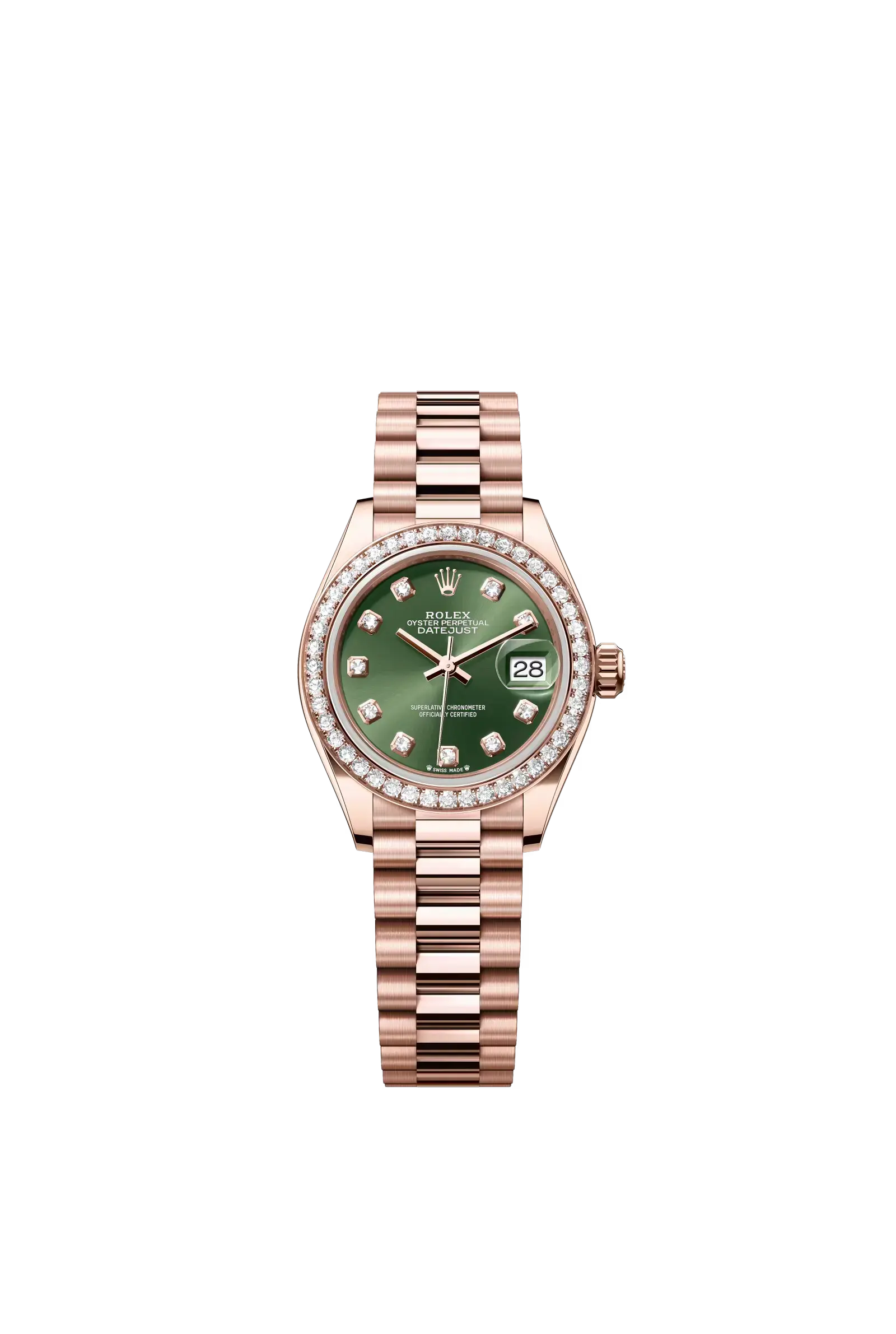 Lady-Datejust  Oyster, 28 mm, Everose gold and diamonds  Reference 279135RBR — main photo