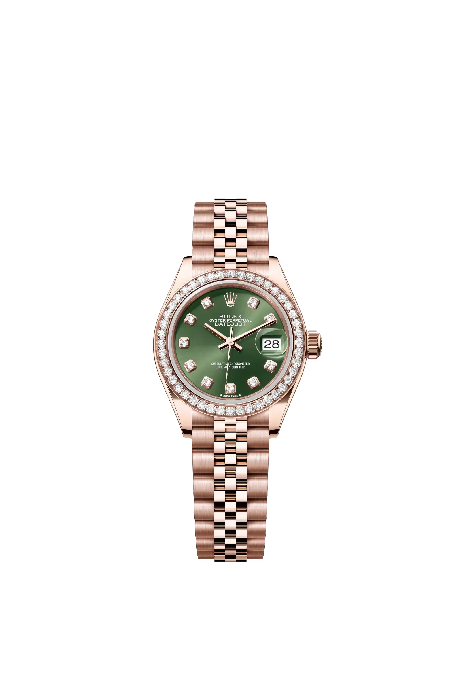 Lady-Datejust  Oyster, 28 mm, Everose gold and diamonds  Reference 279135RBR — main photo