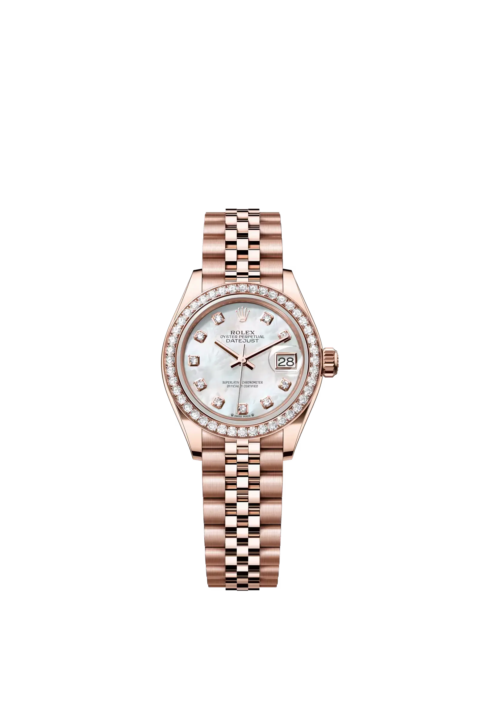 Lady-Datejust  Oyster, 28 mm, Everose gold and diamonds  Reference 279135RBR — main photo