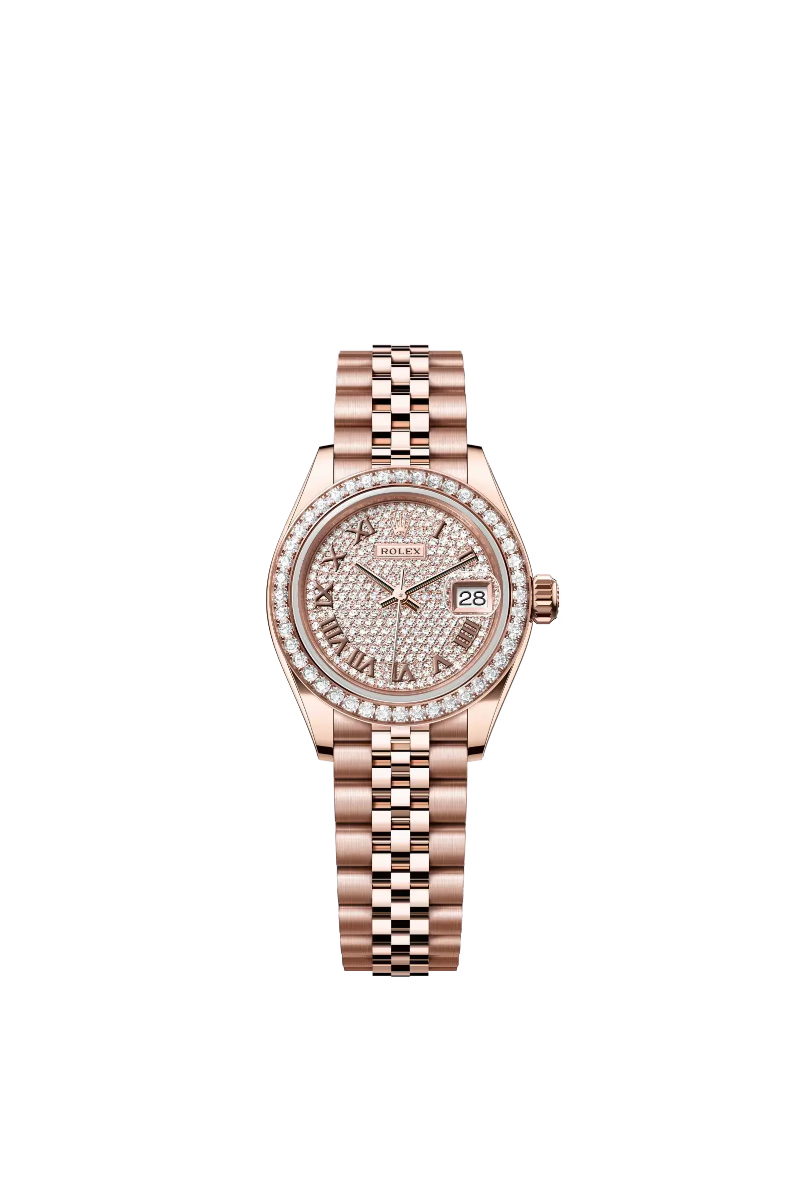 Lady-Datejust  Oyster, 28 mm, Everose gold and diamonds  Reference 279135RBR — main photo
