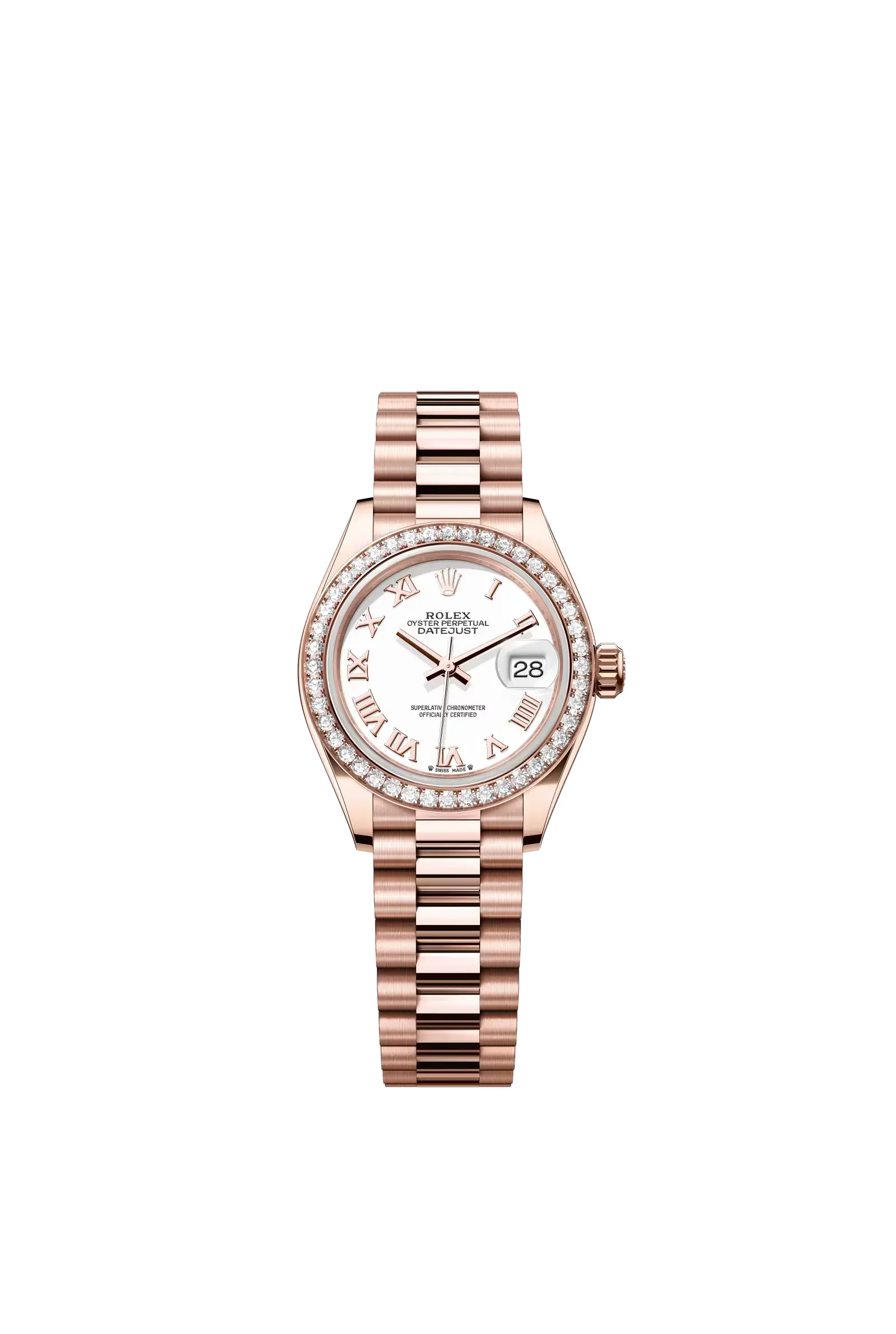 Lady-Datejust  Oyster, 28 mm, Everose gold and diamonds  Reference 279135RBR