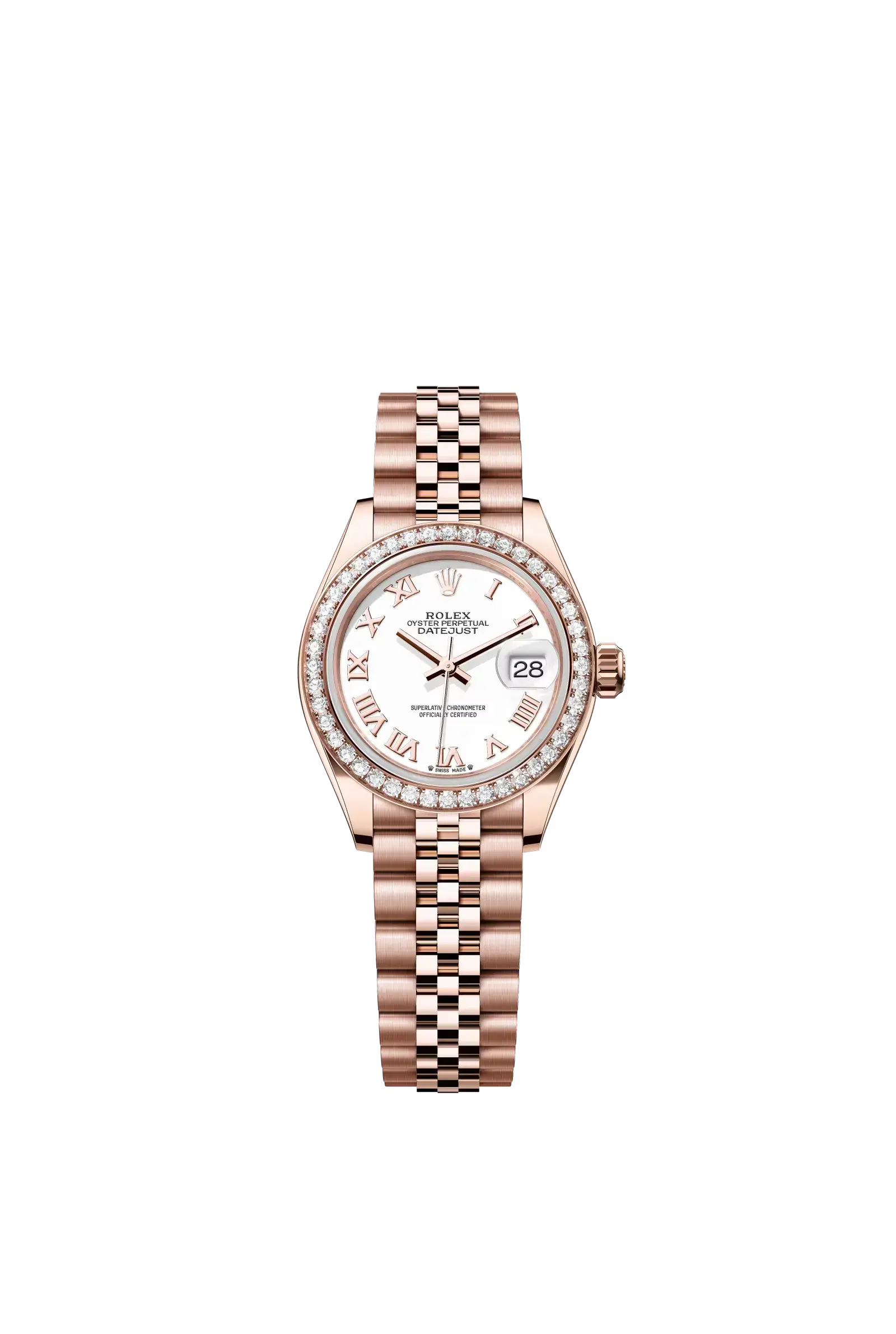 Lady-Datejust  Oyster, 28 mm, Everose gold and diamonds  Reference 279135RBR
