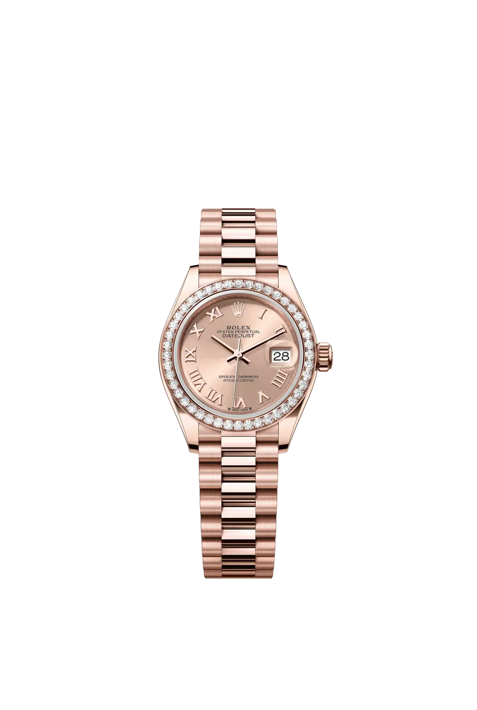 Lady-Datejust  Oyster, 28 mm, Everose gold and diamonds  Reference 279135RBR — main photo