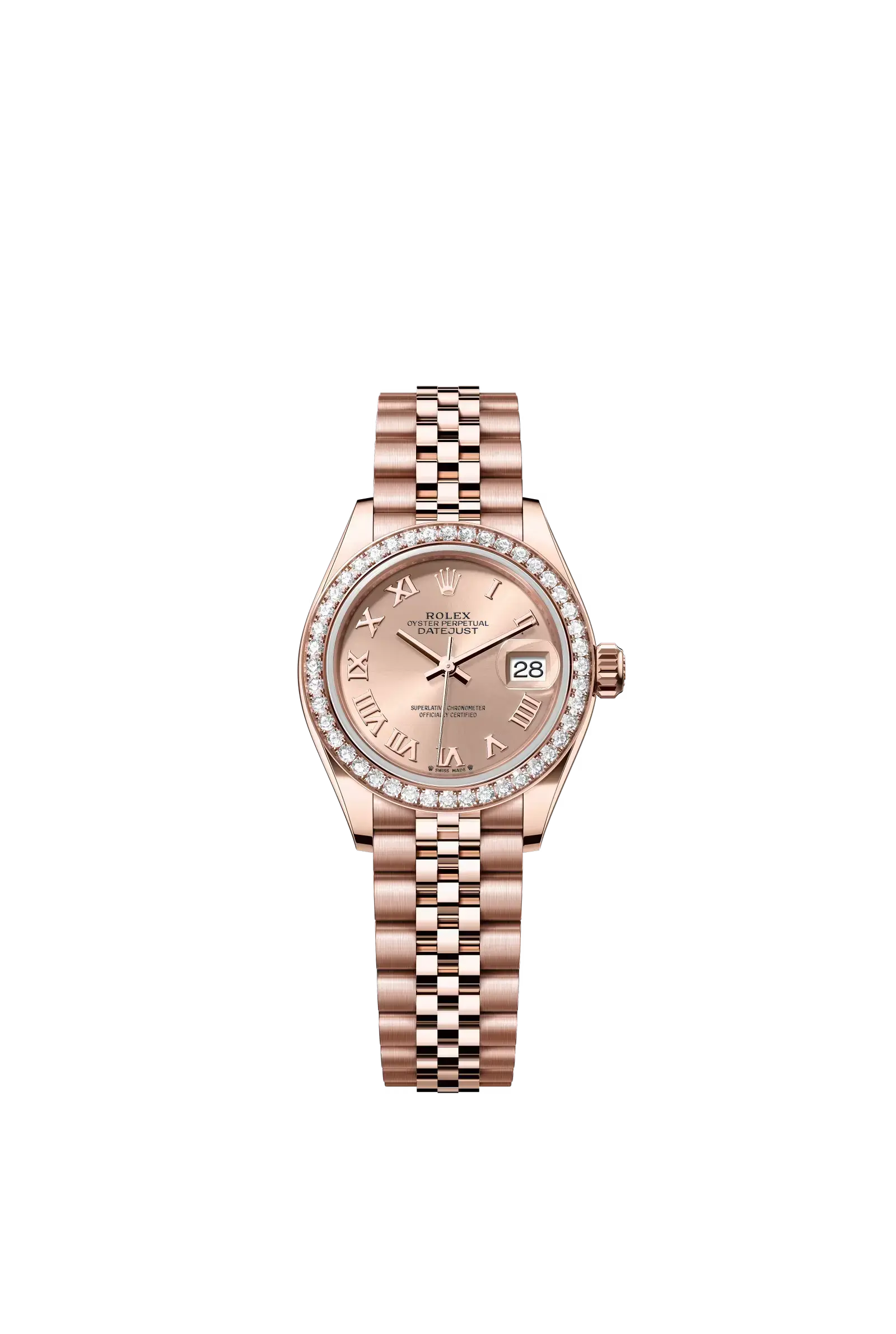 Lady-Datejust  Oyster, 28 mm, Everose gold and diamonds  Reference 279135RBR