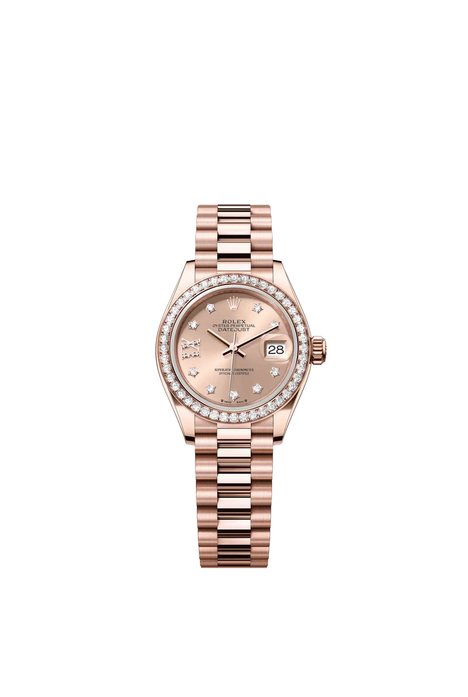 Lady-Datejust  Oyster, 28 mm, Everose gold and diamonds  Reference 279135RBR — main photo