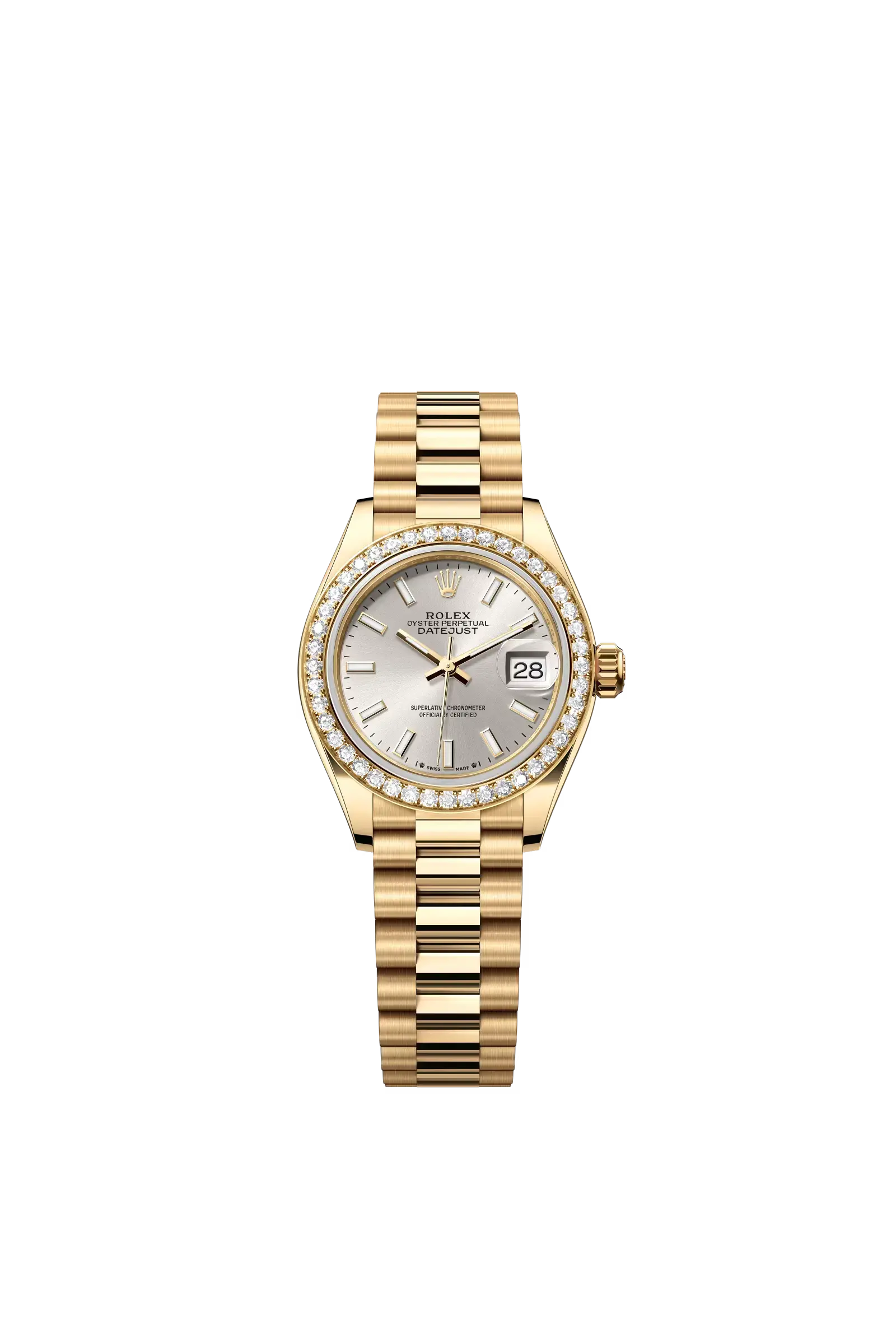 Lady-Datejust  Oyster, 28 mm, yellow gold and diamonds  Reference 279138RBR — main photo