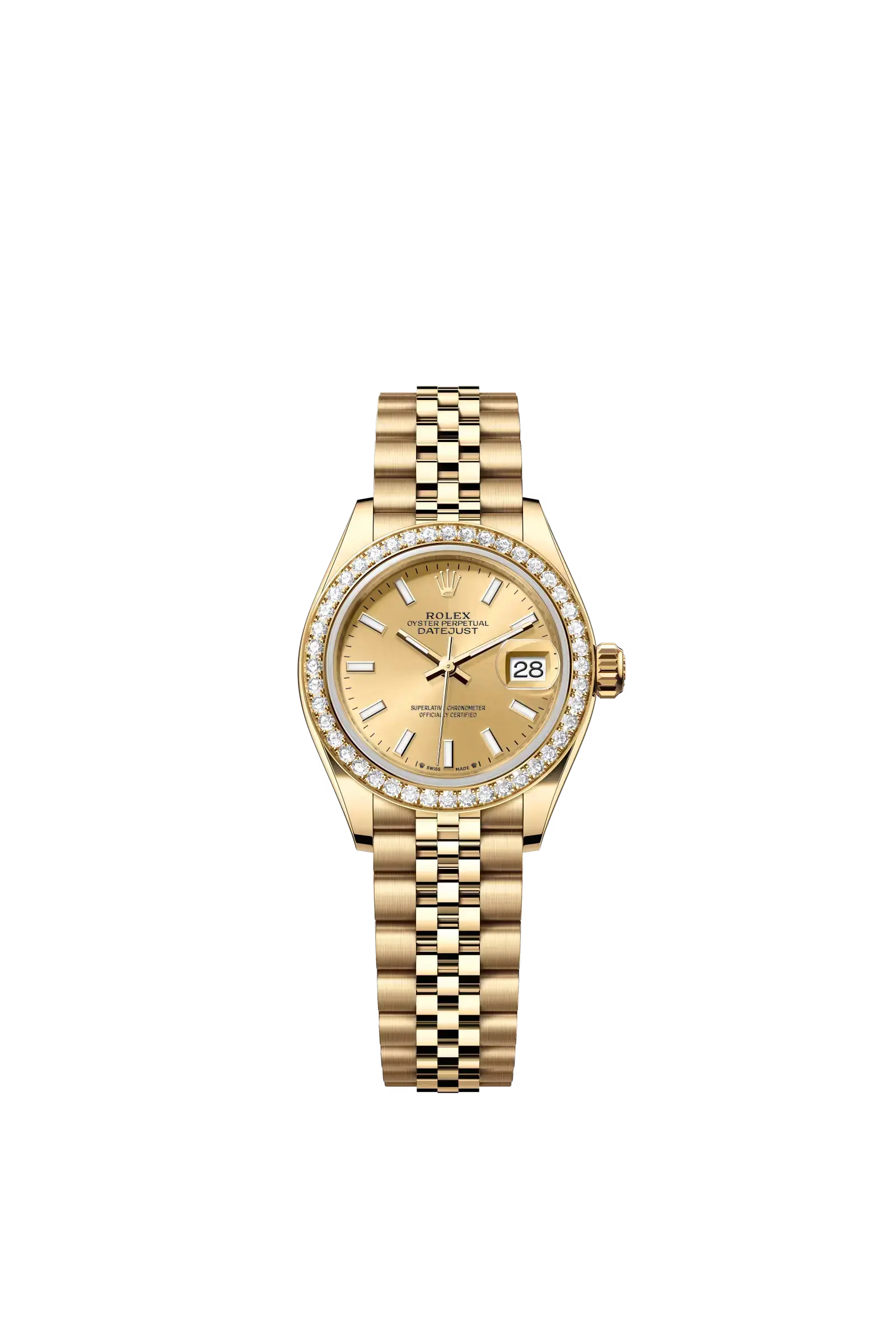Lady-Datejust  Oyster, 28 mm, yellow gold and diamonds  Reference 279138RBR