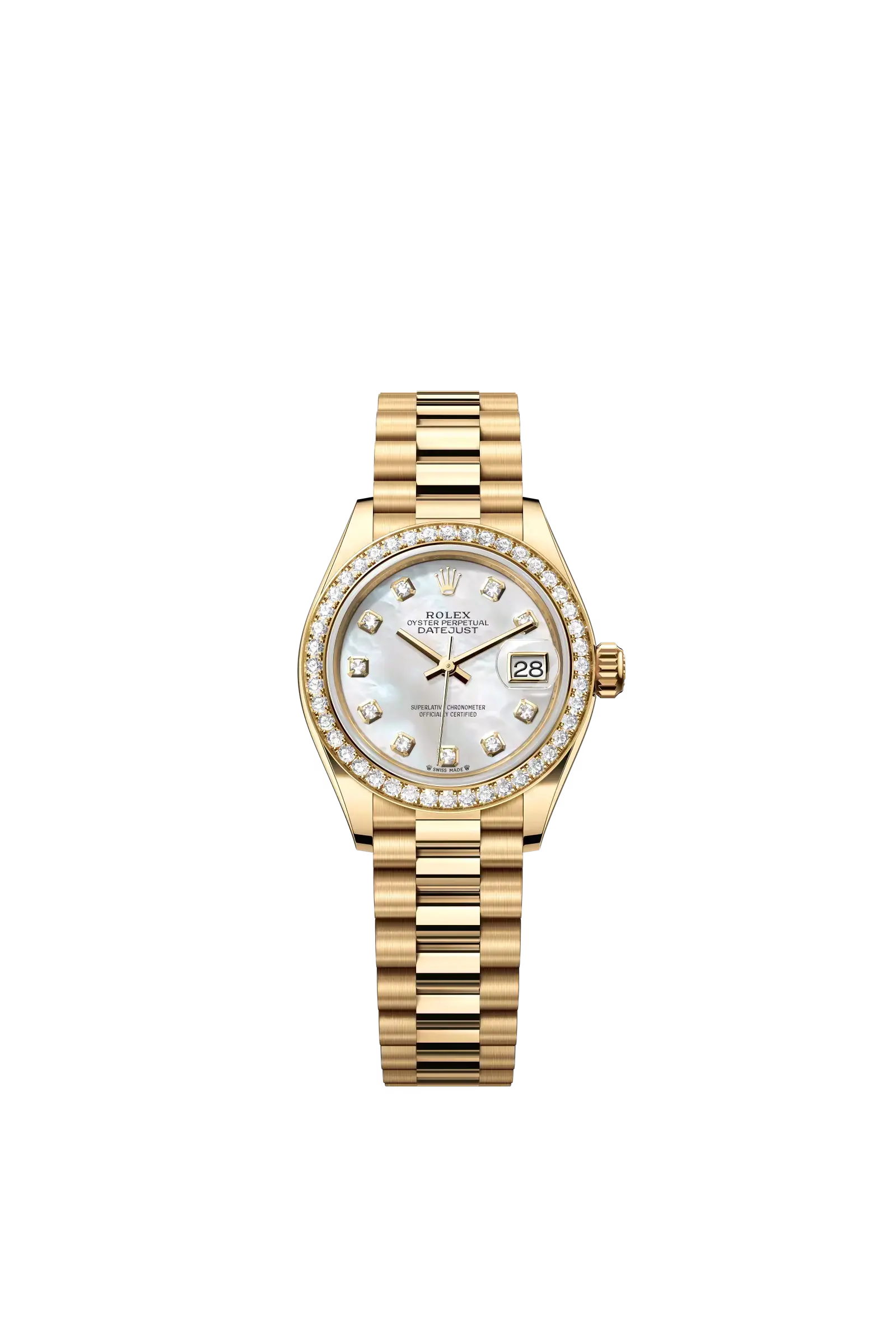 Lady-Datejust  Oyster, 28 mm, yellow gold and diamonds  Reference 279138RBR