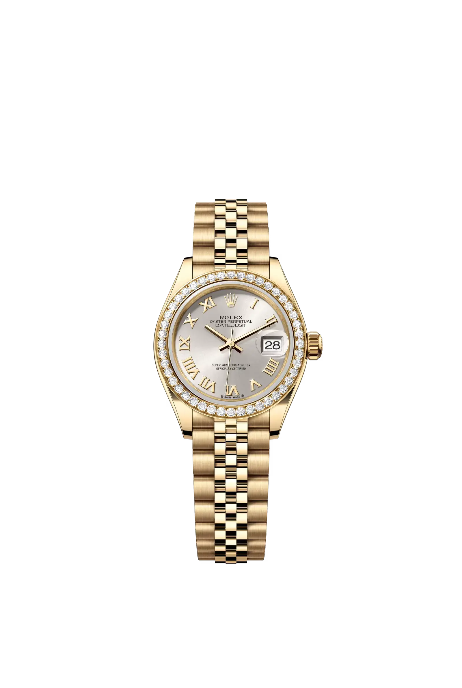 Lady-Datejust  Oyster, 28 mm, yellow gold and diamonds  Reference 279138RBR — main photo