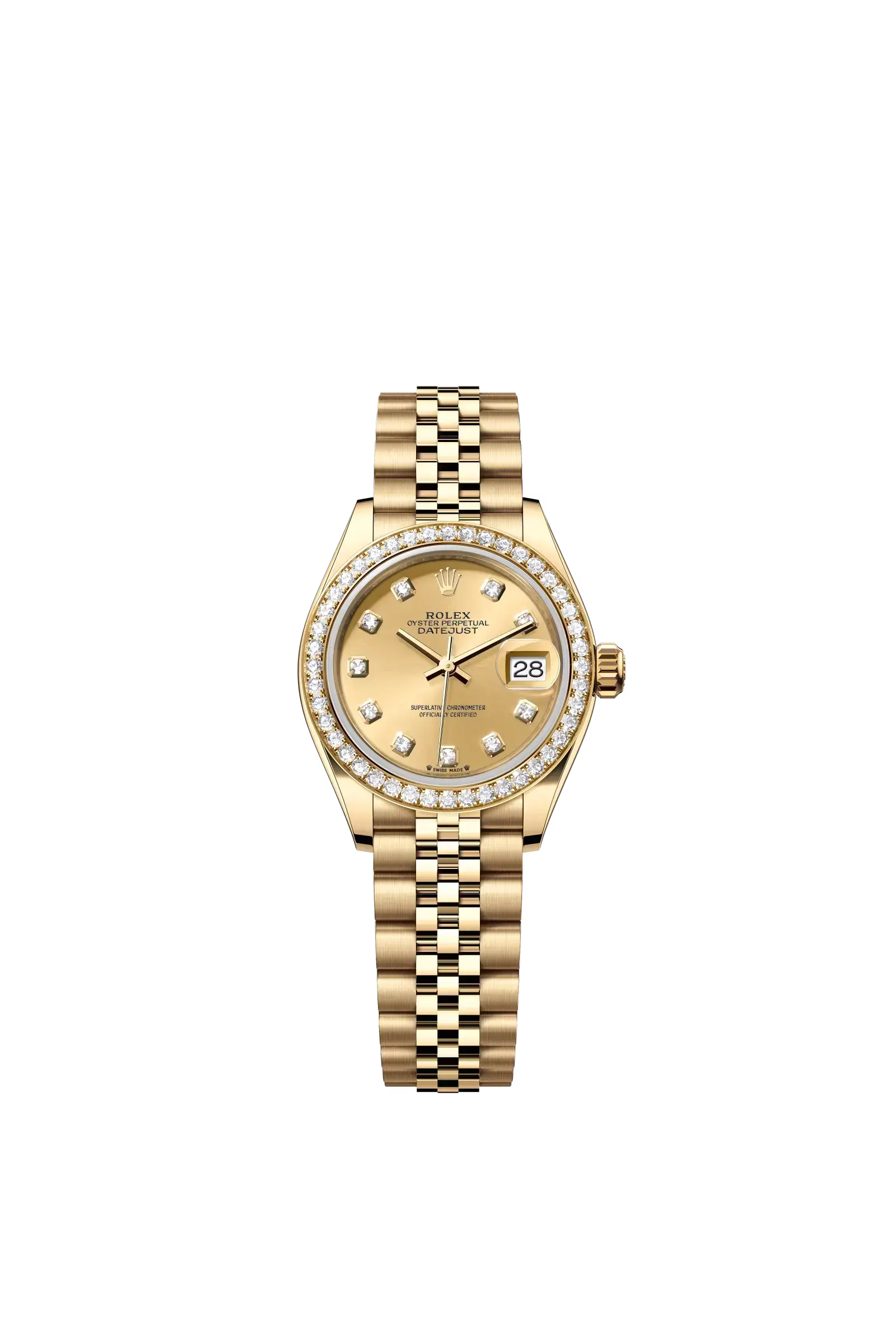 Lady-Datejust  Oyster, 28 mm, yellow gold and diamonds  Reference 279138RBR — main photo