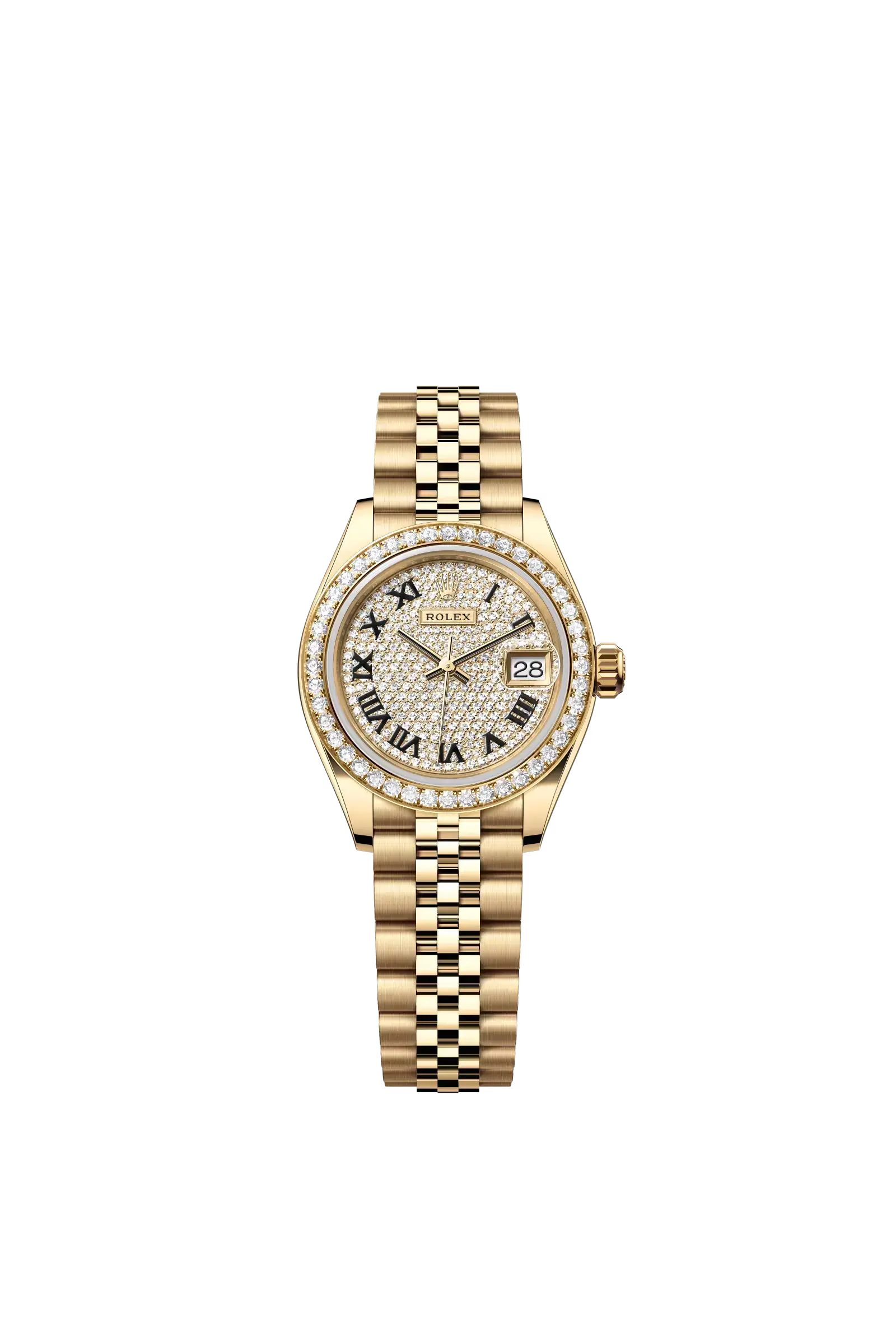 Lady-Datejust  Oyster, 28 mm, yellow gold and diamonds  Reference 279138RBR — main photo